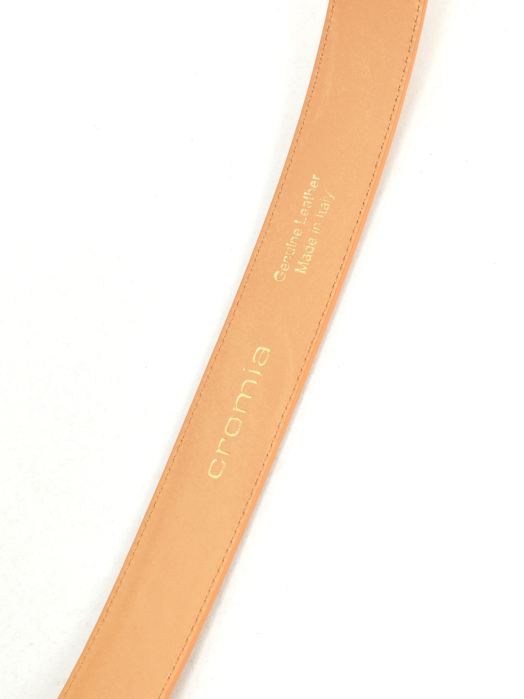 Женский ремень от Cromia с пряжкой прямоугольной формы из натуральной кожи персикового цвета