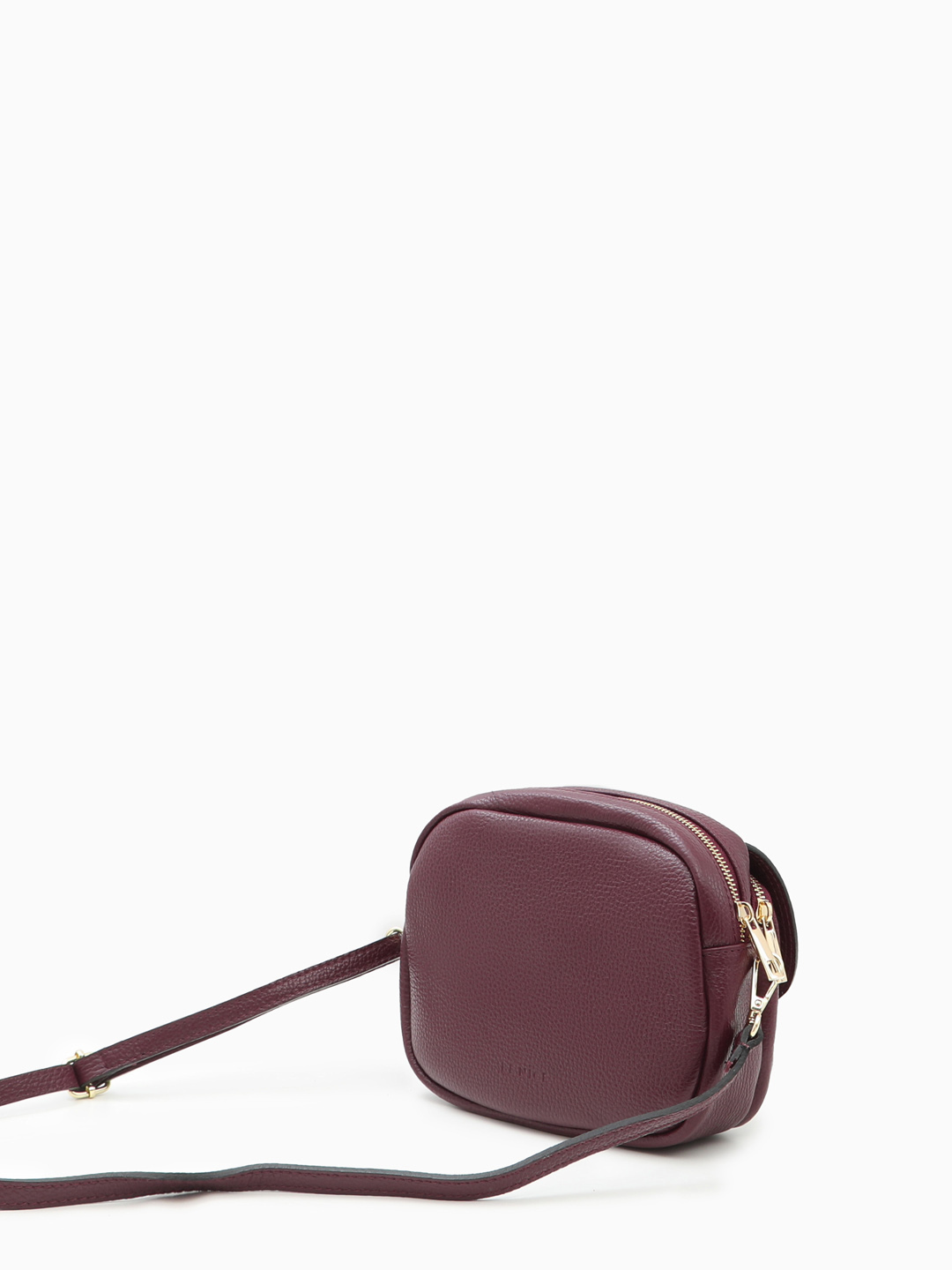 Кросс-боди c клапаном с фирменной круглой фурнитурой от FOLLE в бордовом цвете