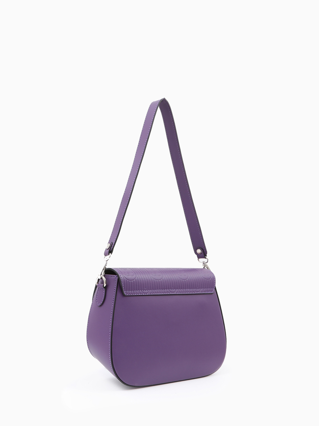 Сумка со скошенным дном и монограммой Sara Burglar в оттенке виолы