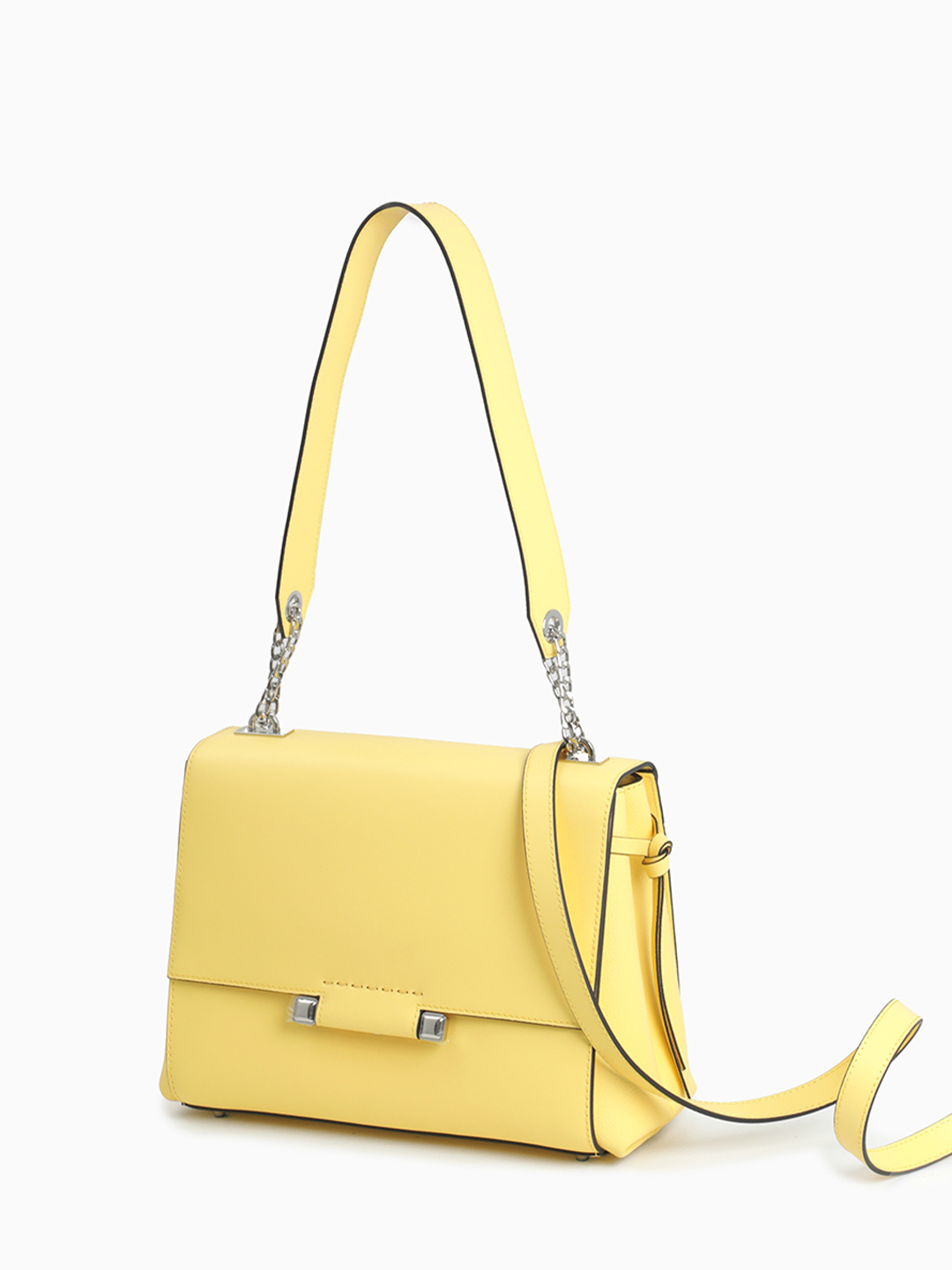 Жёлтая кросс-боди в размере М с длинным регулируемым ремнём от CROMIA