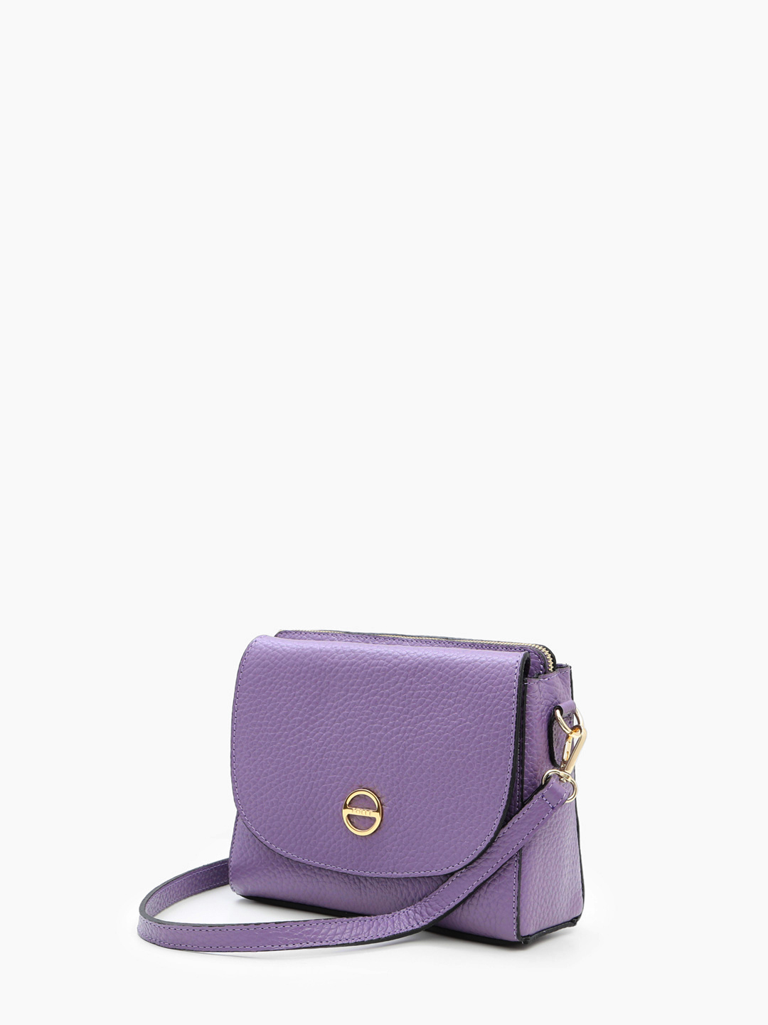 Кросс-боди на плечо с тремя отделениями и круглой фирменной фурнитурой от FOLLE в сливовом оттенке