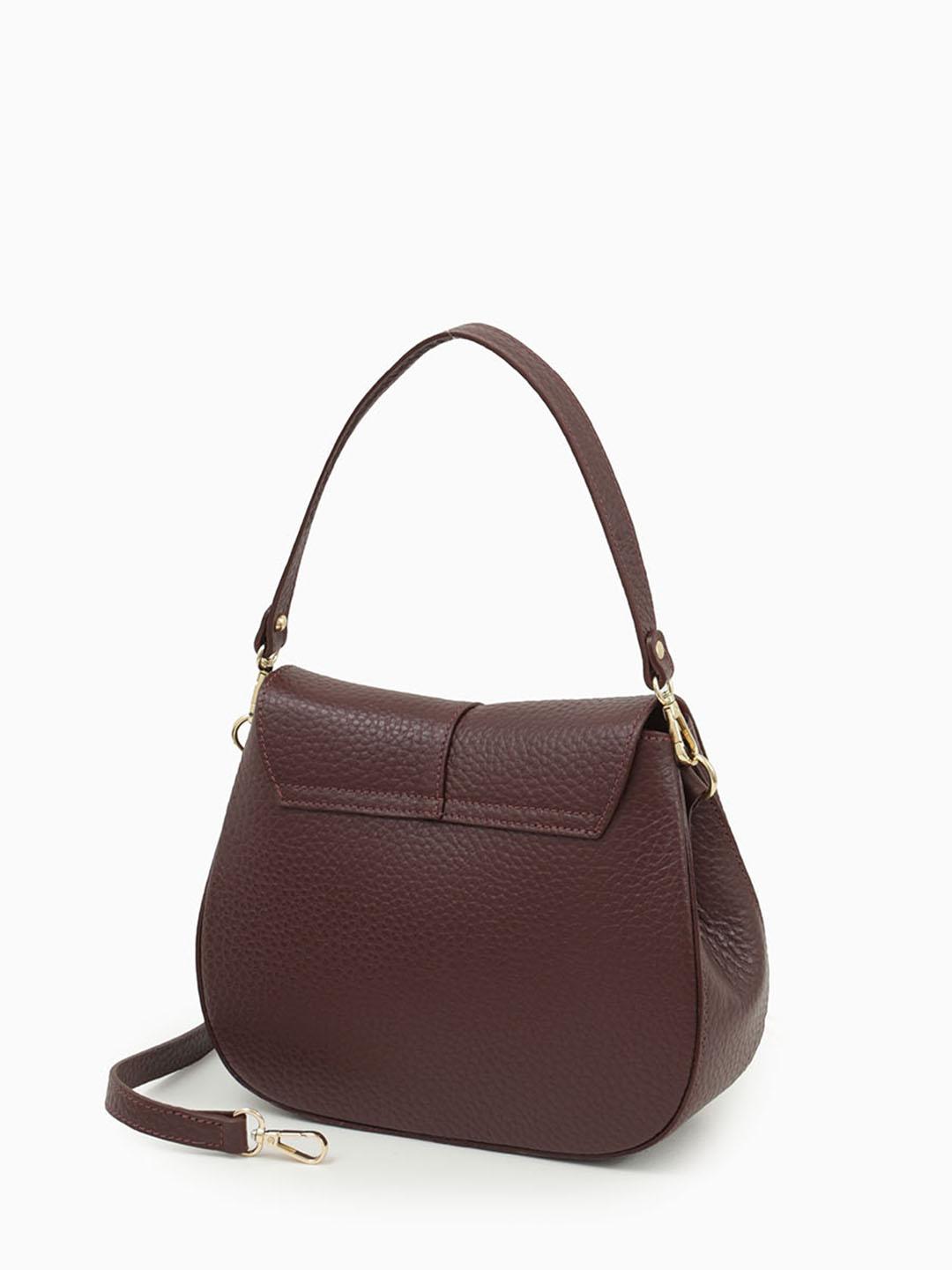 Кросс-боди от BeNice с клапаном из натуральной кожи buffalo бордового цвета