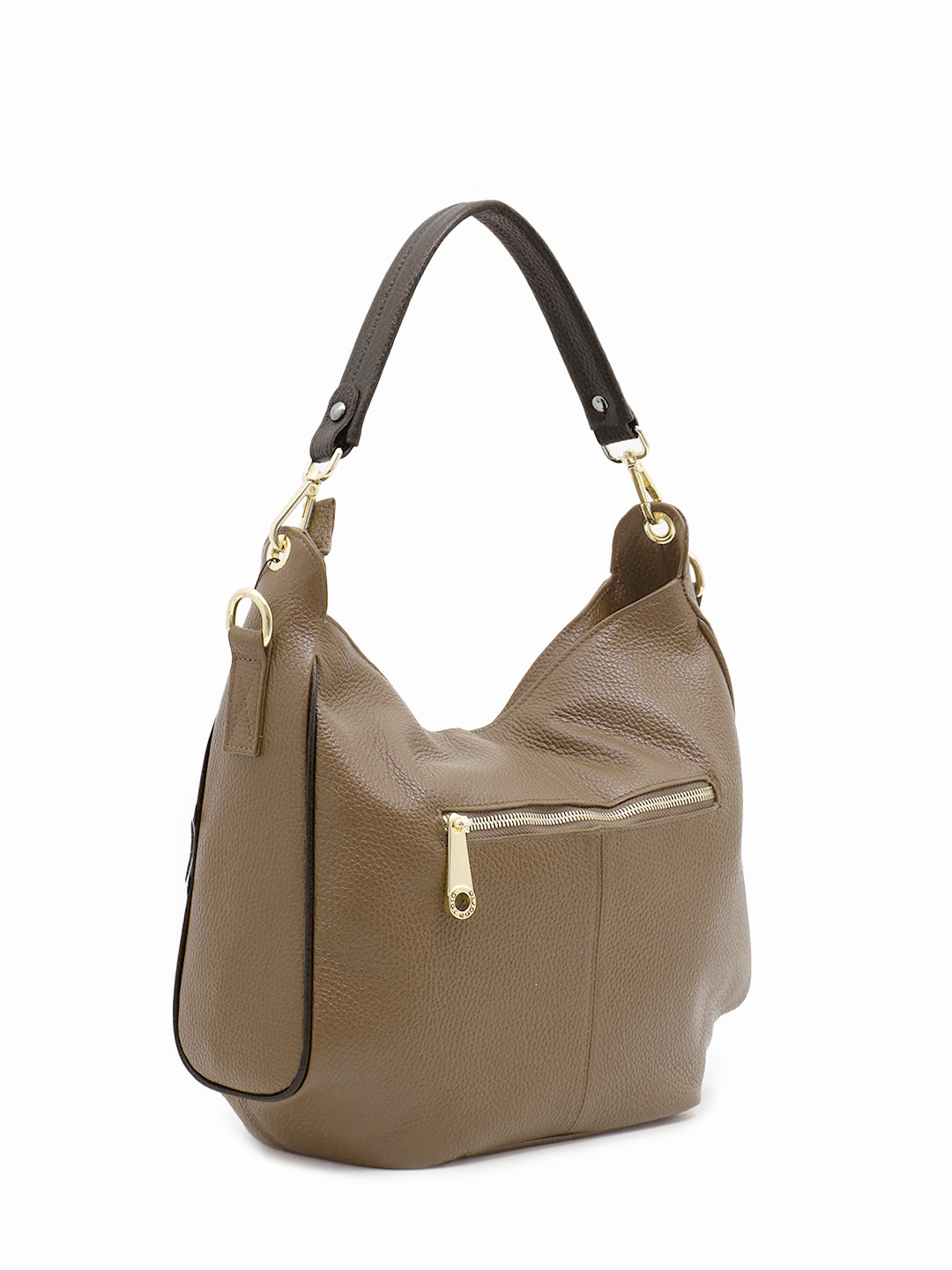 Сумка-мешок в размере М от Di Gregorio в цвете тауп