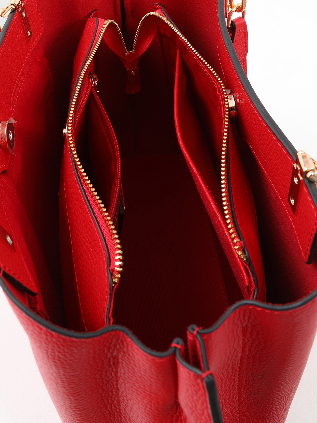 Базовый тоут с тремя отделениями от Vanessa Scani в красном цвете