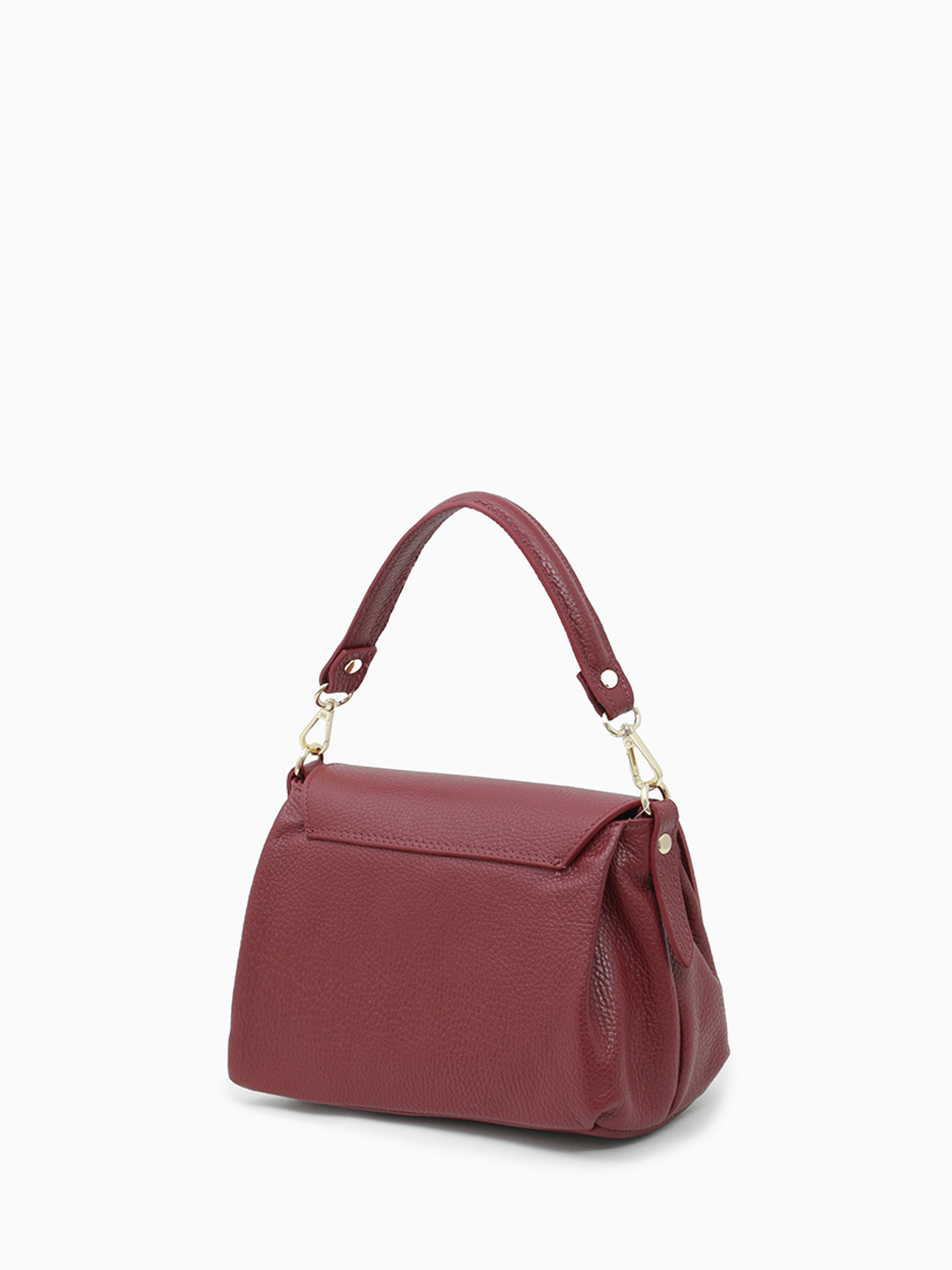 Мягкая кросс - боди с поворотной фурнитурой от Di Gregorio в бордовом цвете