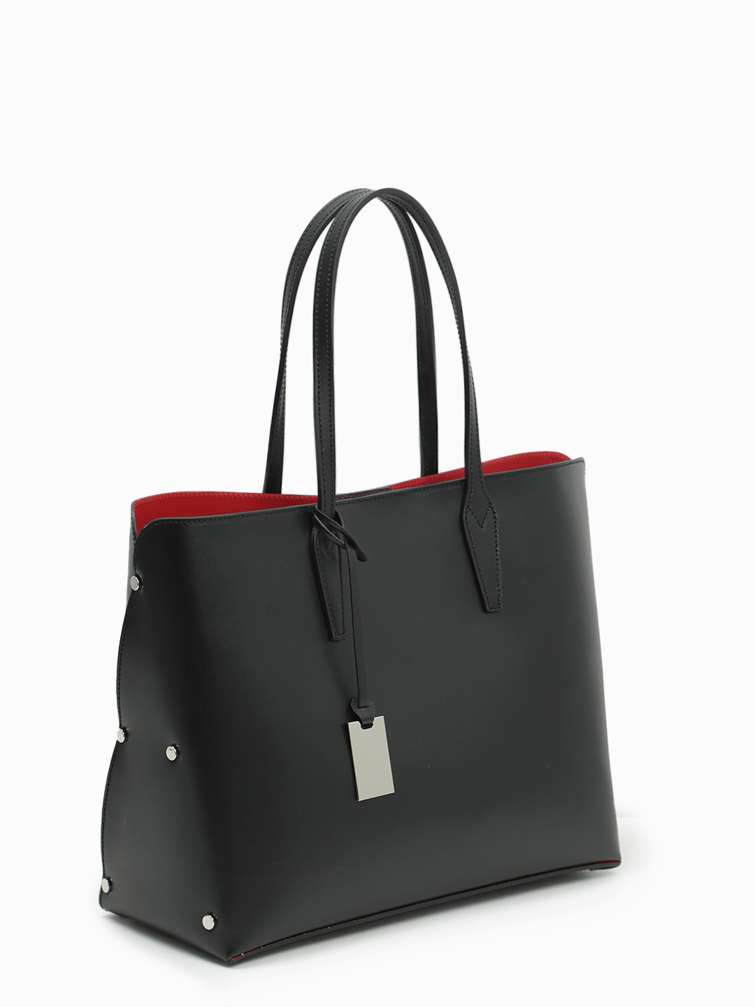 Шоппер от BE NICE из полужесткой натуральной кожи черного цвета