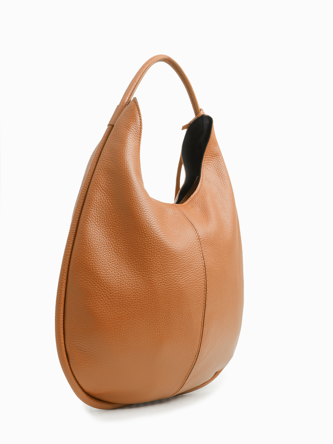 Сумка-мешок на плечо с серебристой фурнитурой от RIPANI в бисквитном оттенке