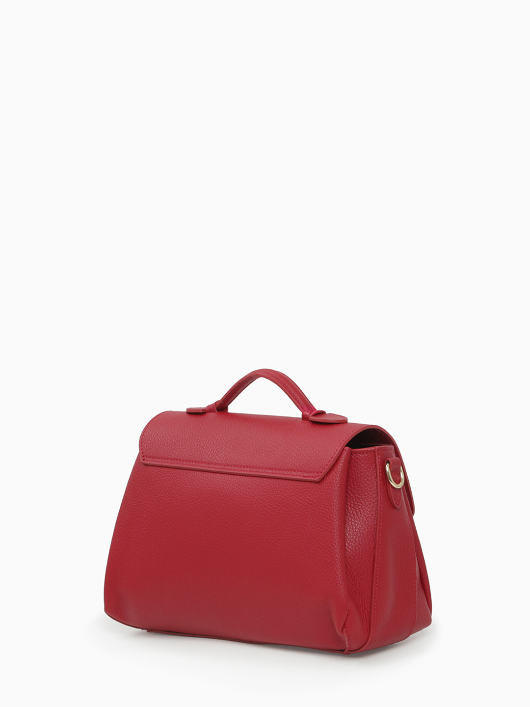 Сумка-сэтчел с пряжкой из золотого металла от Di Gregorio в красном цвете