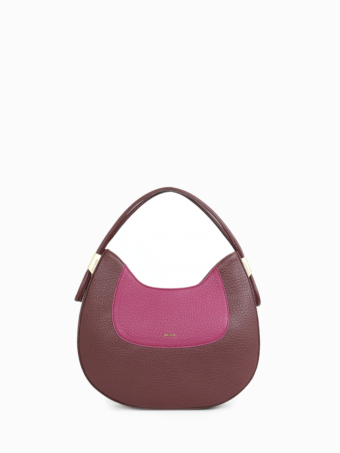 Небольшое двухцветное хобо от ARCADIA в бордово-розовом оттенке