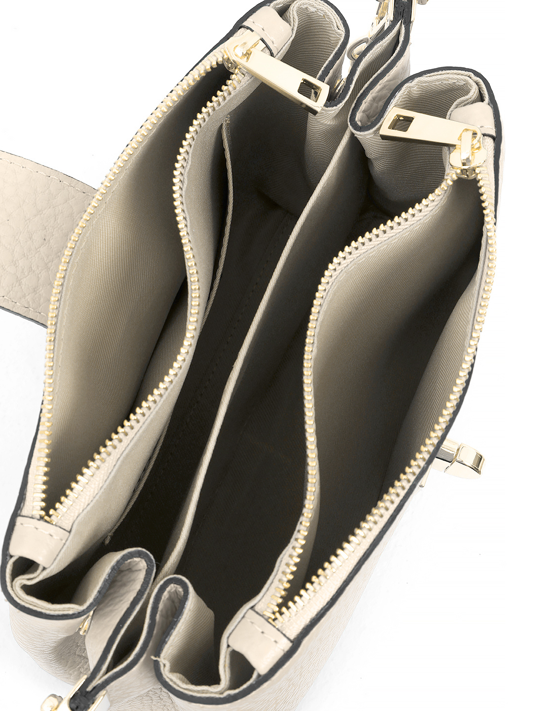 Кросс-боди "АНТОНЕЛЛА" с золотистым ремнём-цепочкой от BE NICE в бежевом цвете