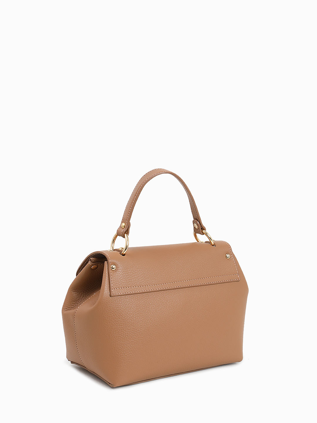 Сэтчел с металлической пряжкой с гравировкой Di Gregorio в ореховом оттенке tan