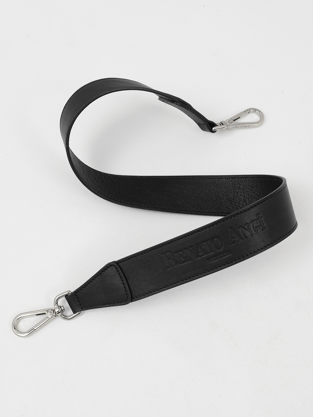 Чёрная кросс-боди с тремя отделениями и логотипом Renato Angi