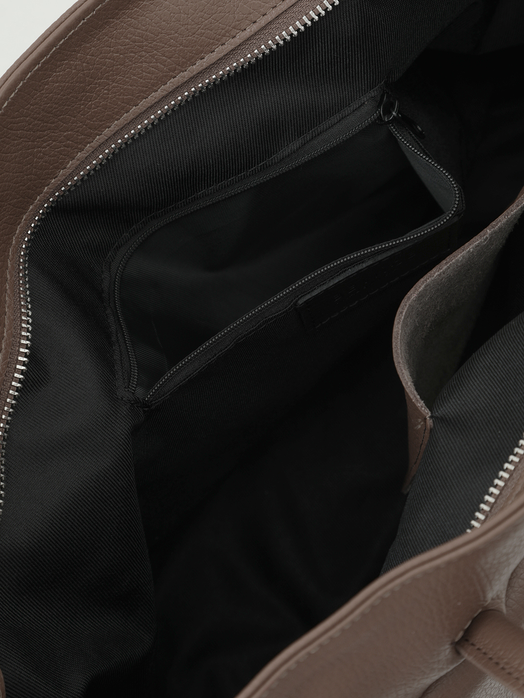 Шоппер из натуральной коричневой кожи от BE NICE