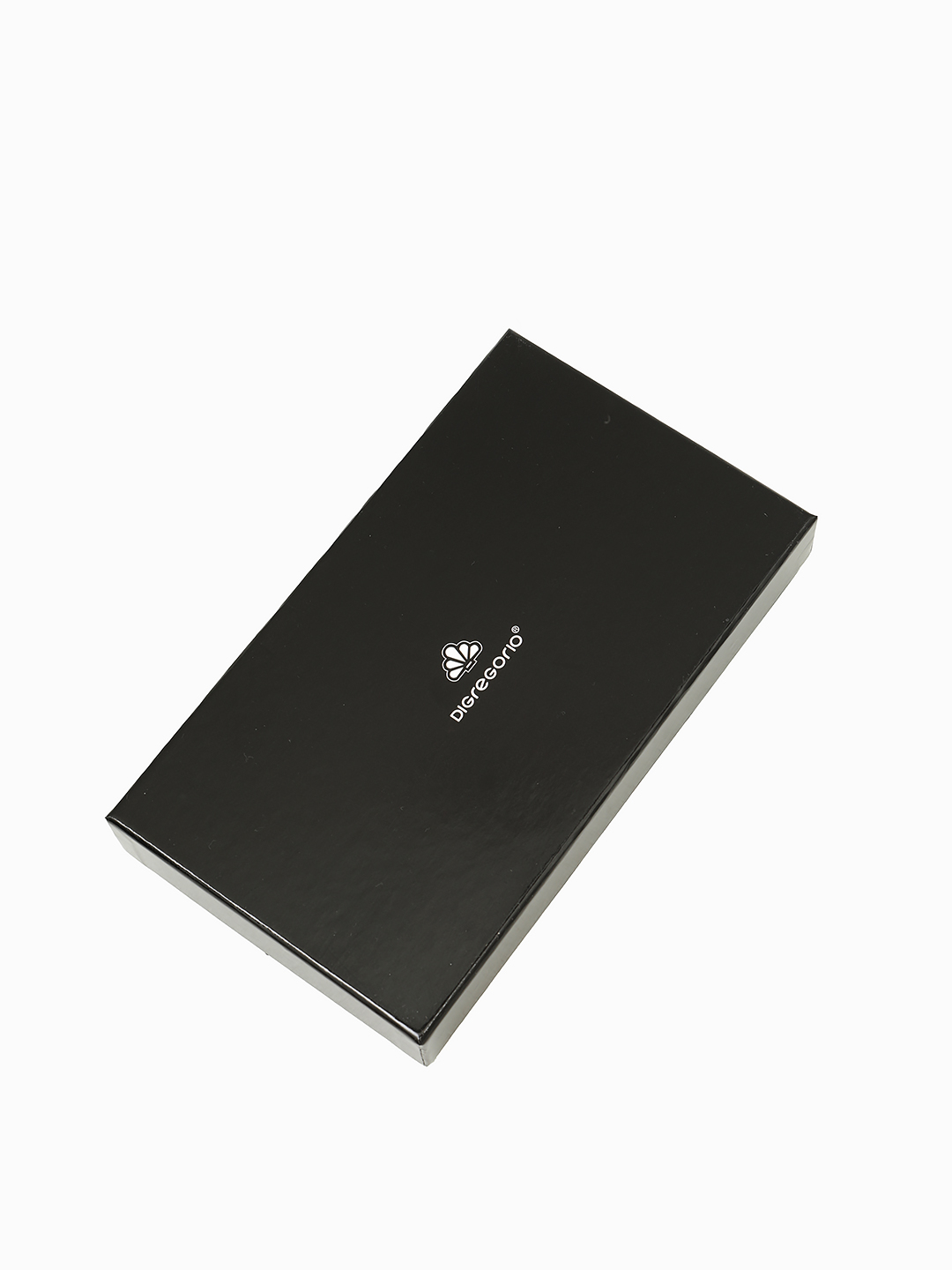 Женский прямоугольный кошелёк Di Gregorio из крупнозернистой кожи черного цвета