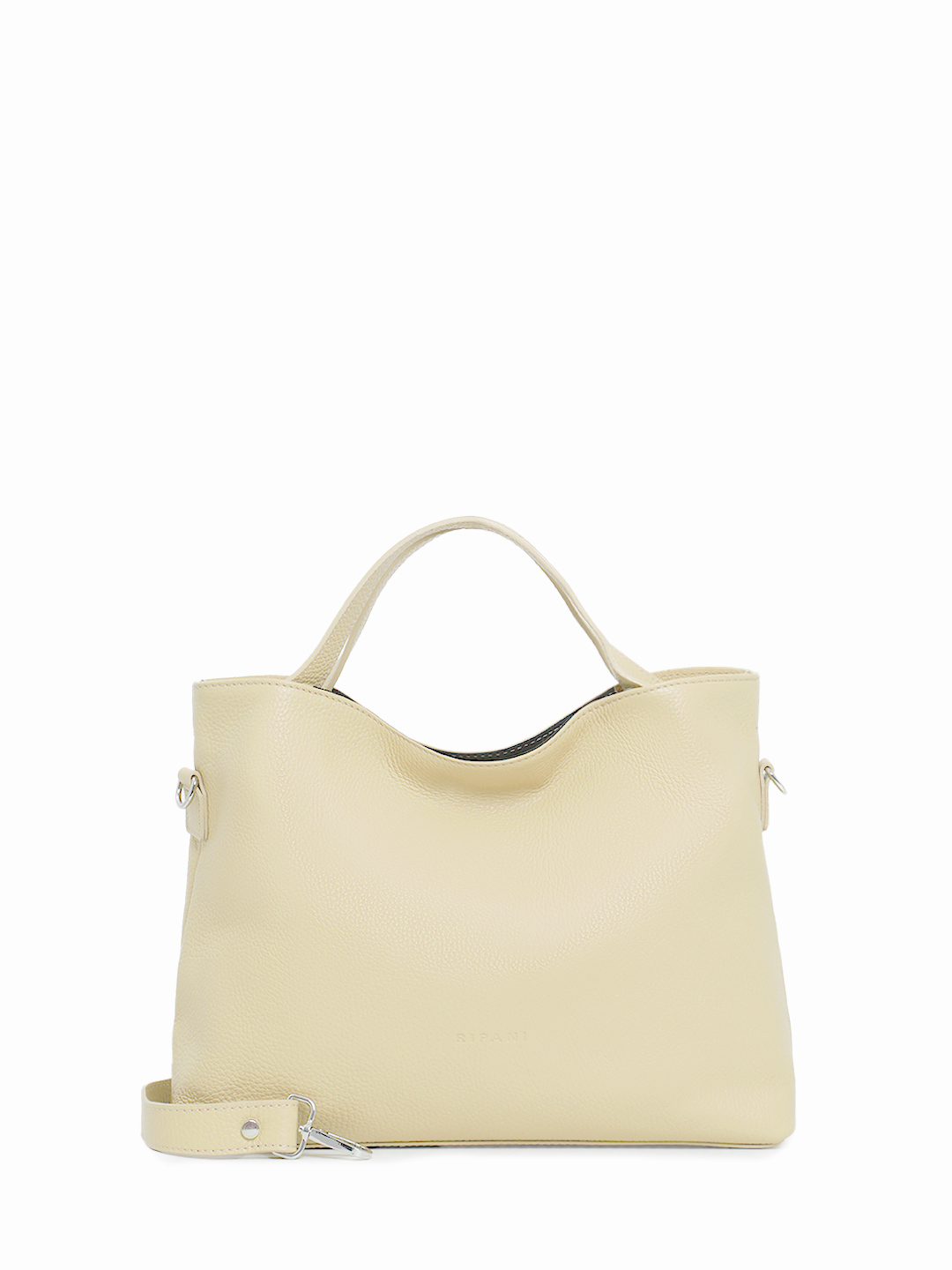 Сумка-тоут с тиснёным логотипом RIPANI в бежевом оттенке