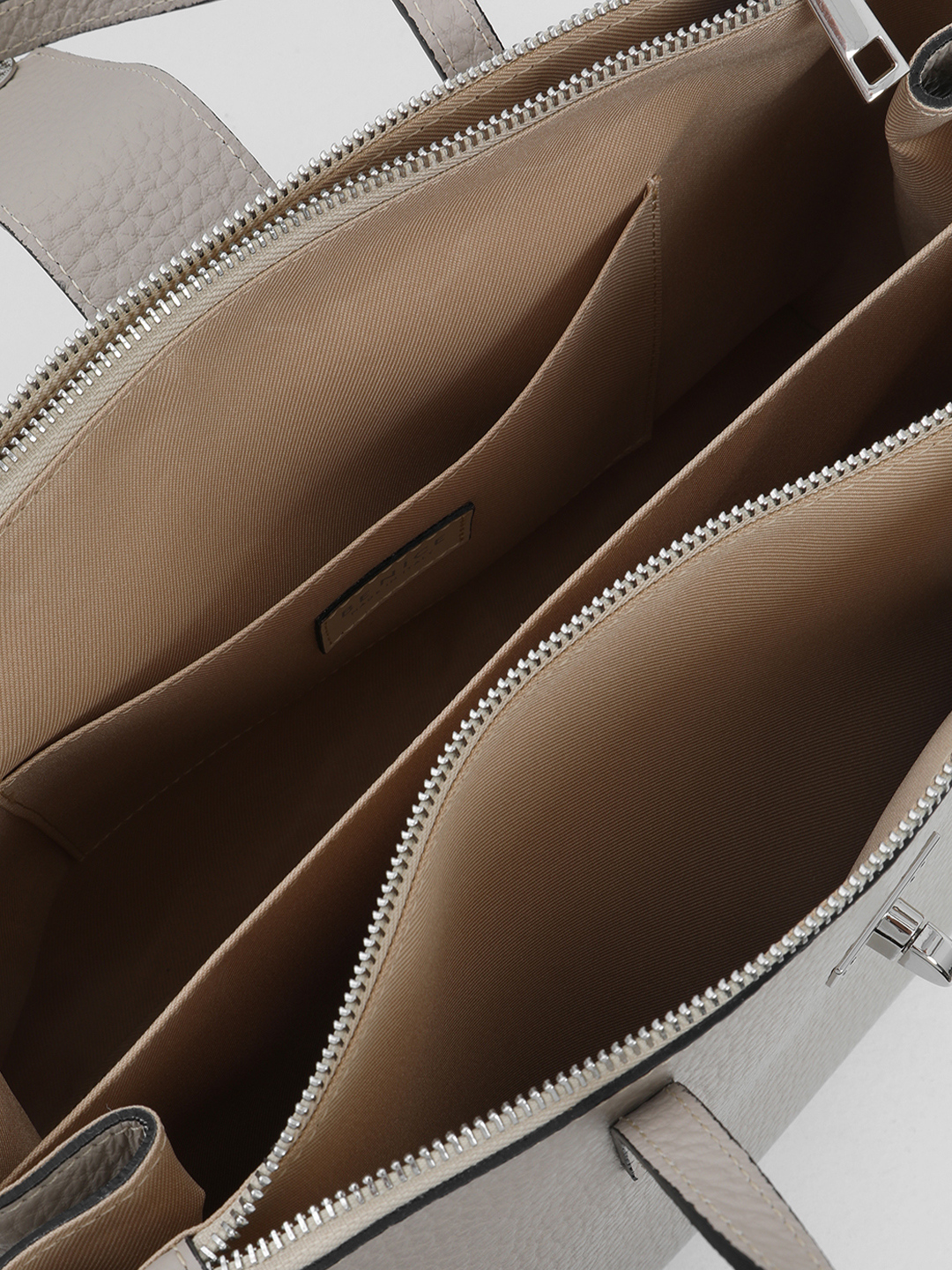 Классическая сумка с тремя отделениями от BE NICE из зернистой кожи мраморного оттенка