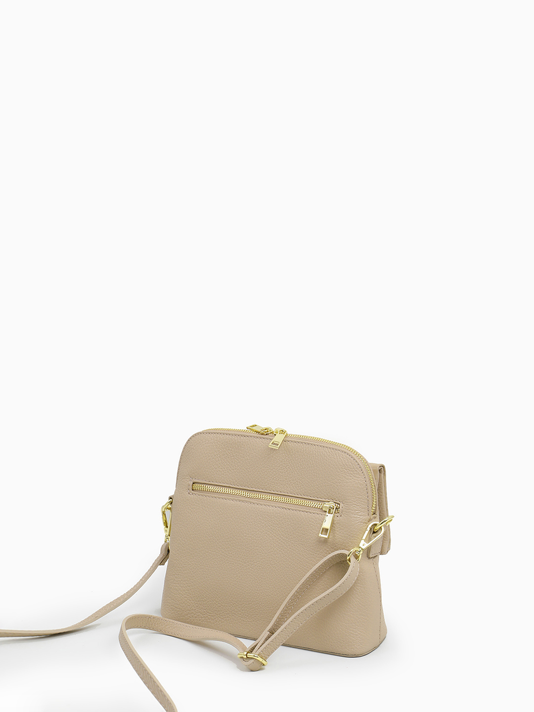 Кросс-боди с тиснением под крокодила на внешнем кармане от FOLLE оттенка капучино