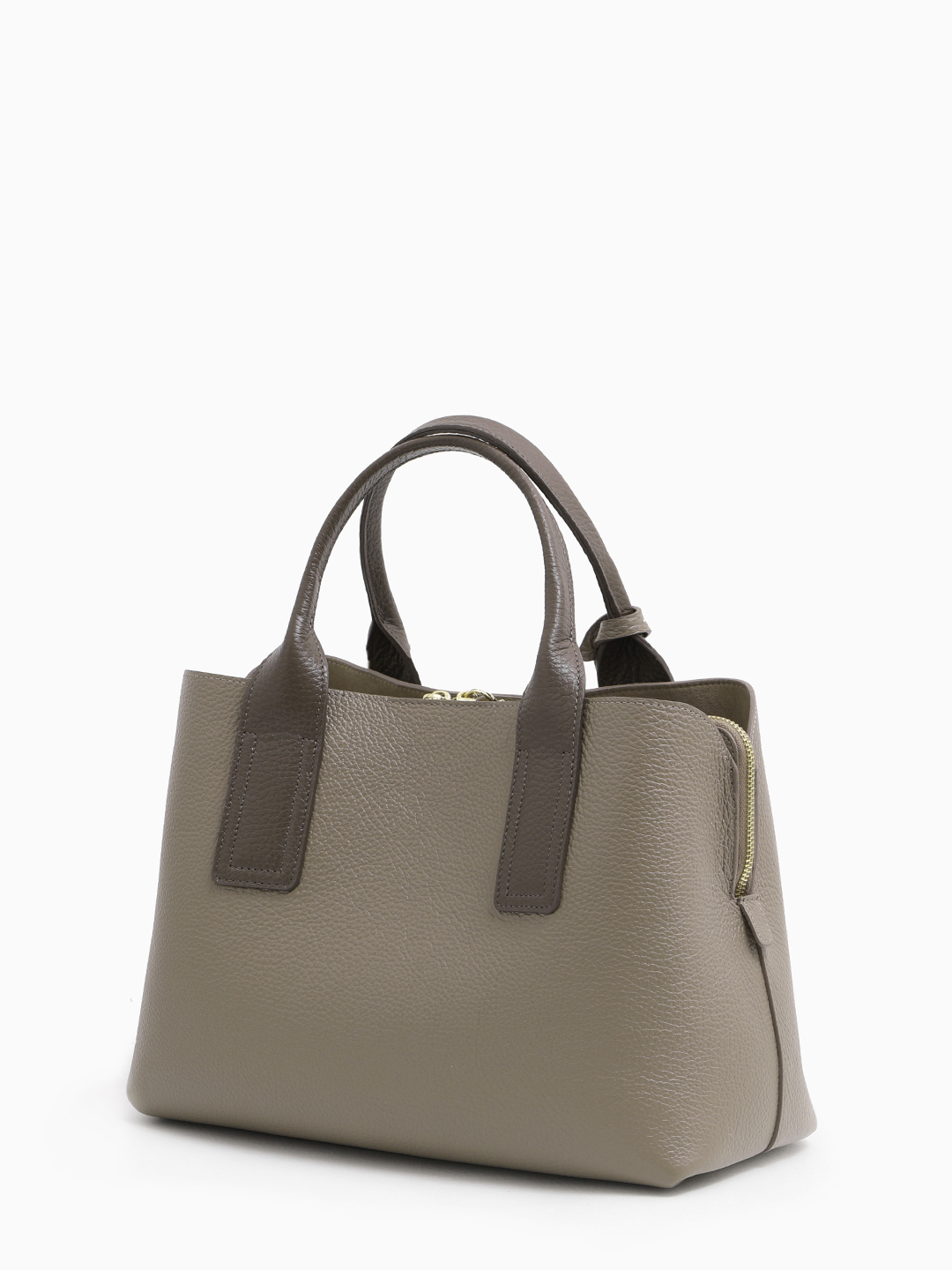 Классическая сумка со съёмным фирменным брелоком от KELLEN в цвете тауп