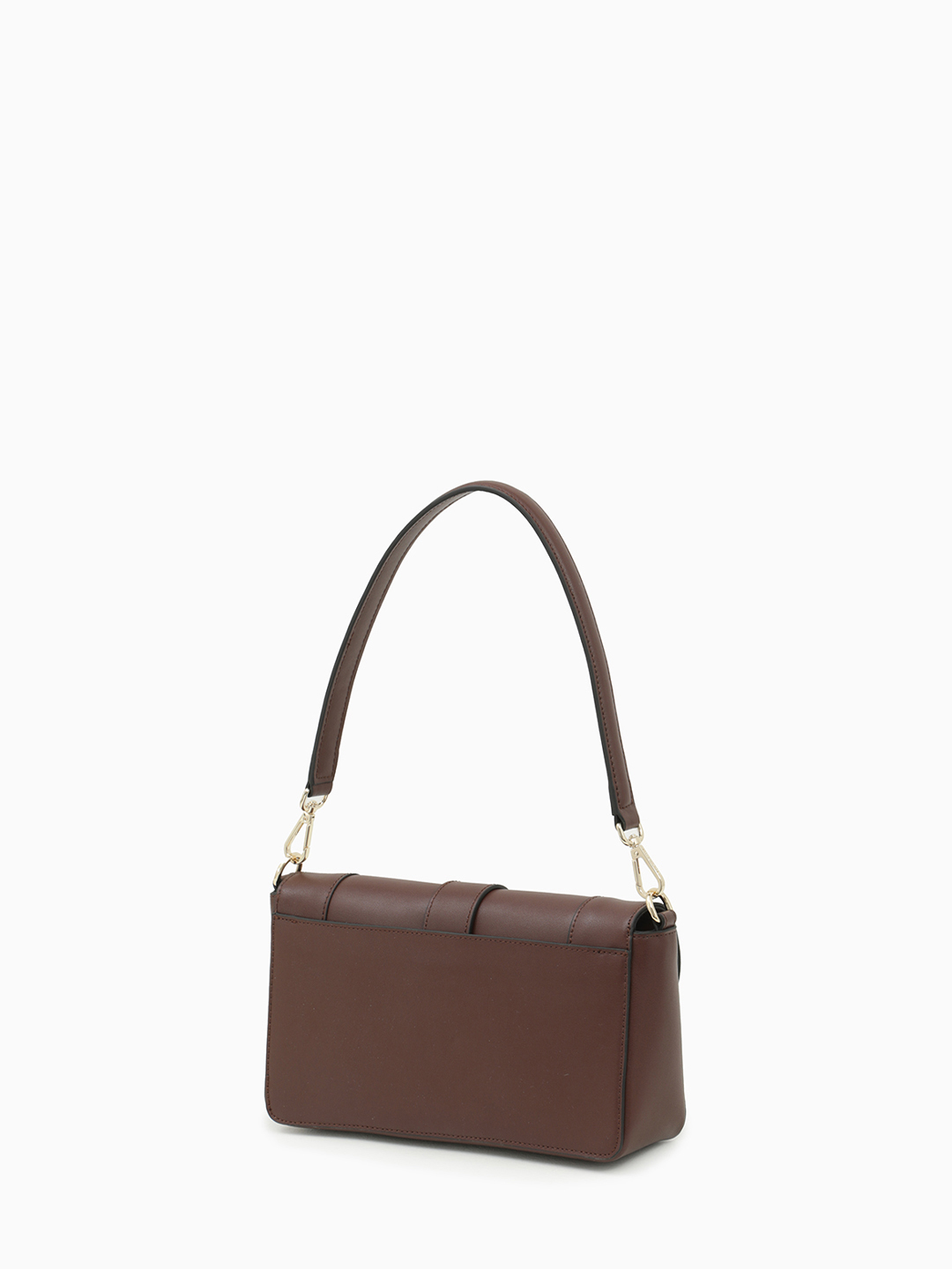 Багет от Cromia в натуральной гладкой коже шоколадного цвета с фурнитурой в виде пряжки