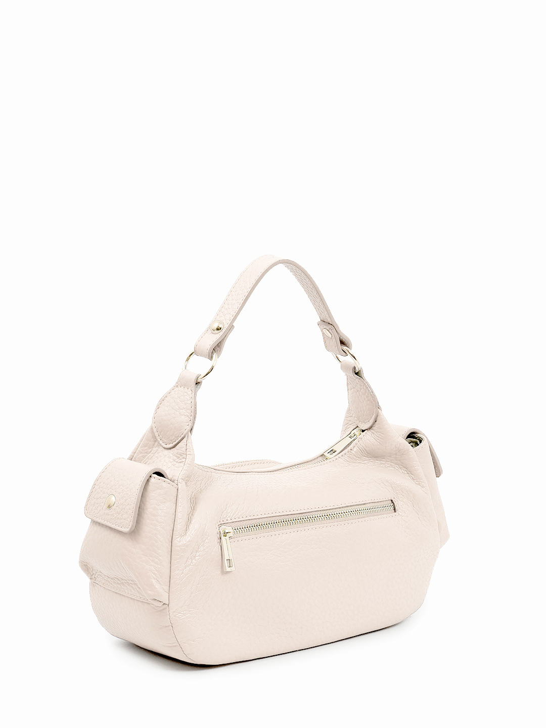 Сумка с двумя боковыми карманами от Di Gregorio в светло-розовом оттенке