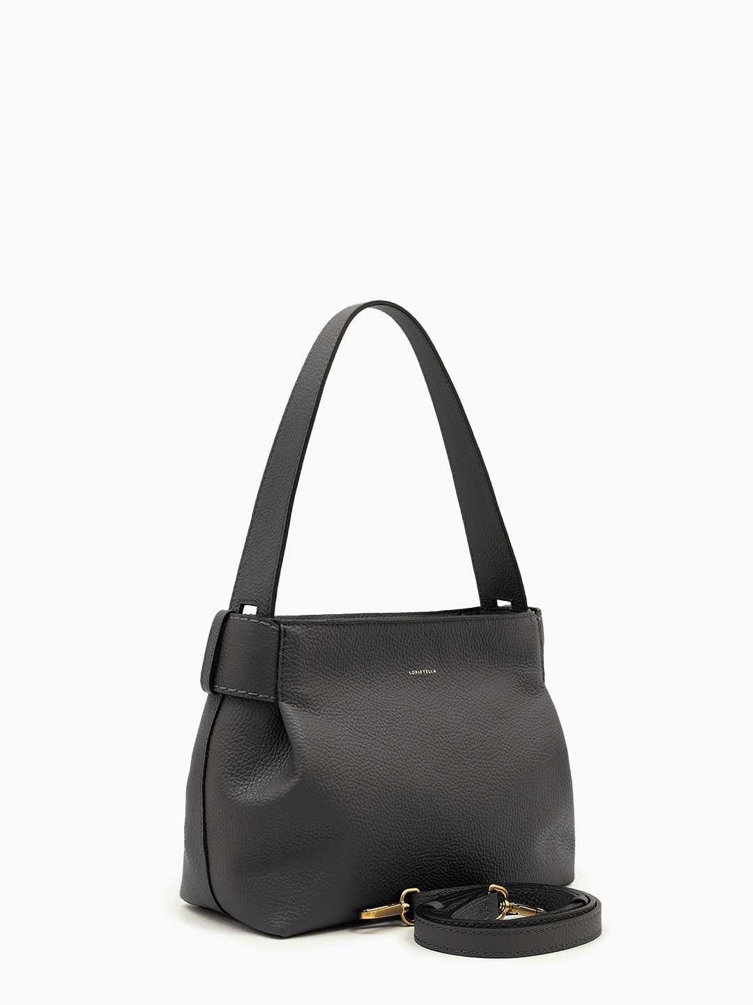 Классическая сумка от Loristella в черной натуральной коже в размере S