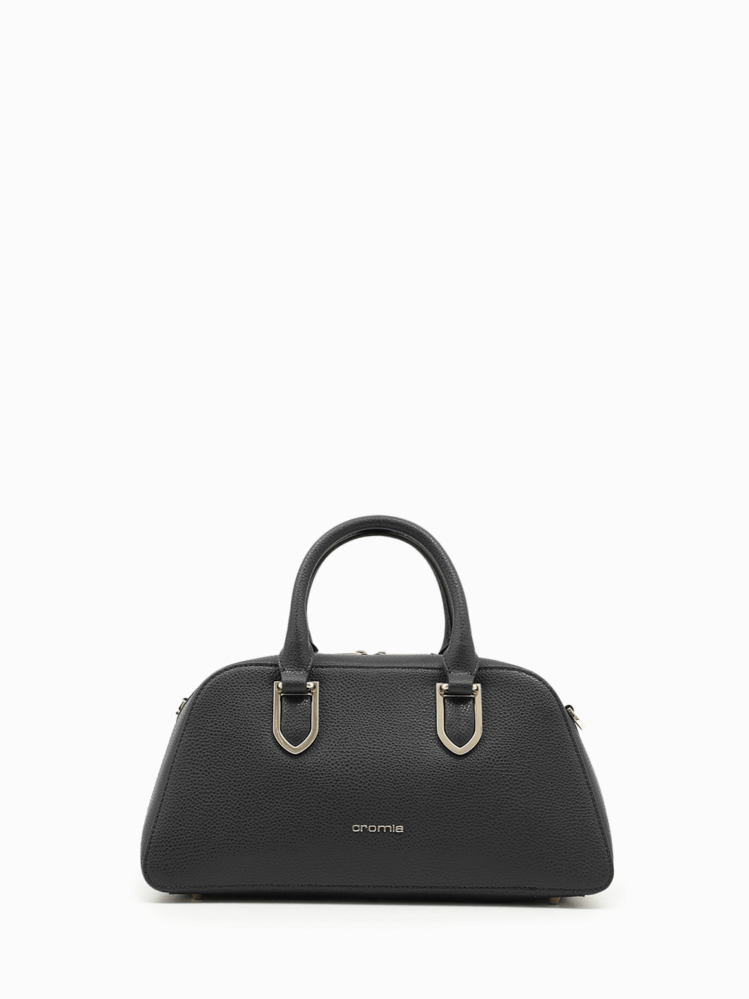 Боулер от Cromia в натуральной зернистой коже черного цвета 