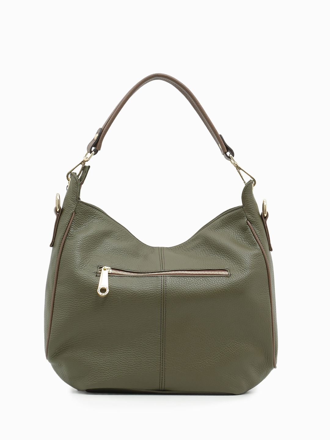 Сумка-мешок в размере М от Di Gregorio в оливковом цвете