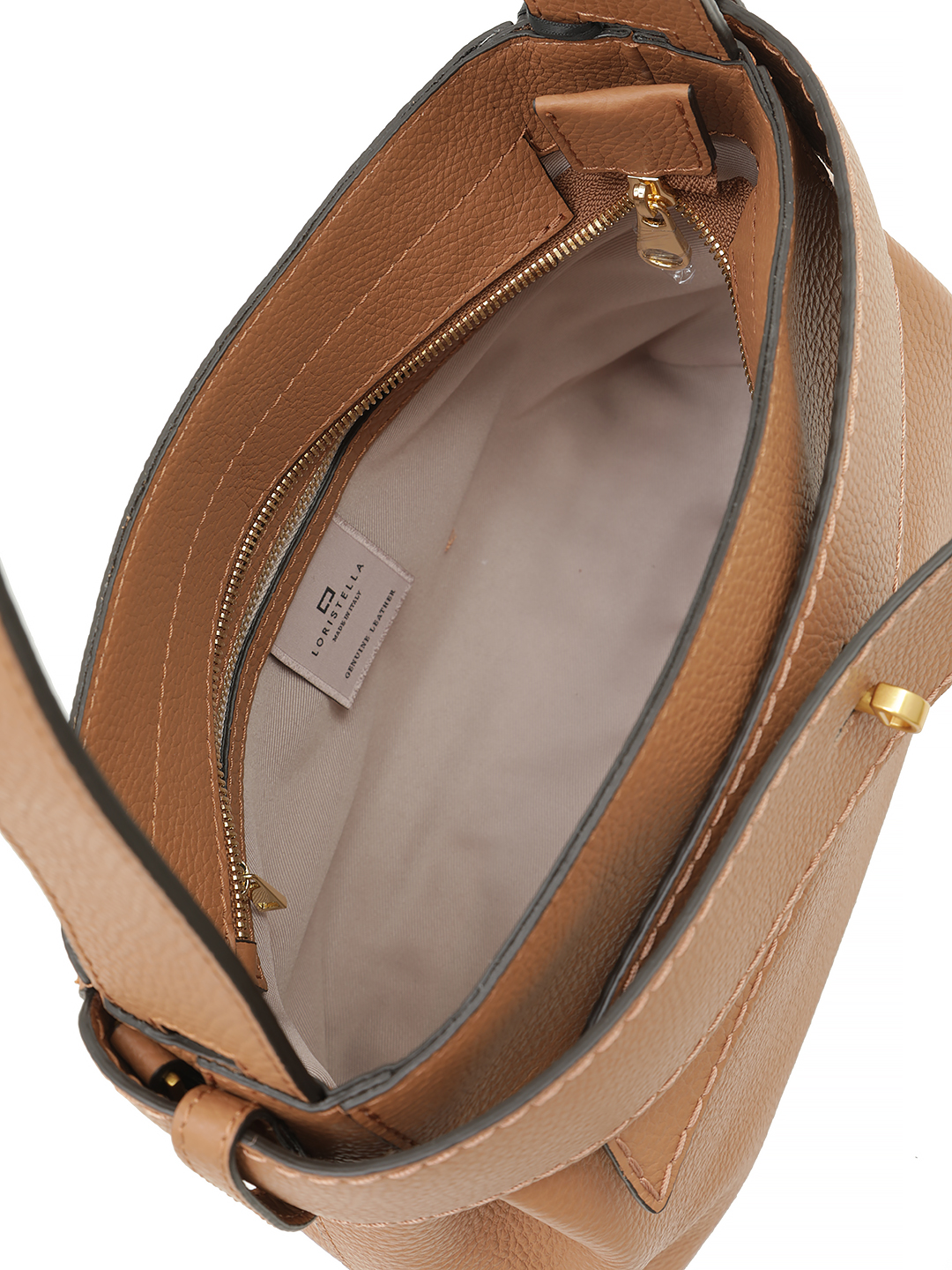 Классическая сумка от Loristella в натуральной коже горчичного цвета в размере S