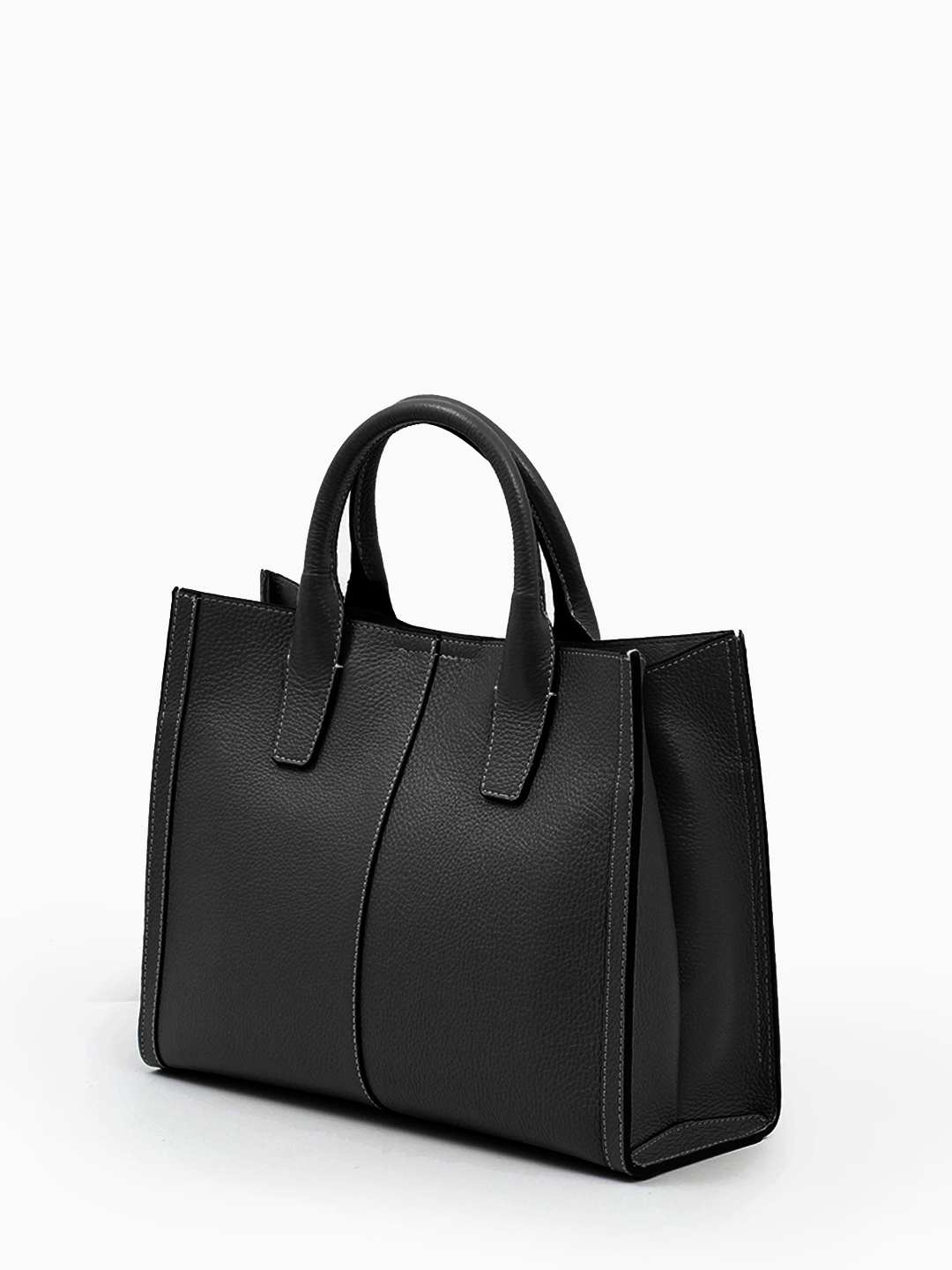 Сумка-тоут с именной гравировкой Vanessa Scani чёрного цвета