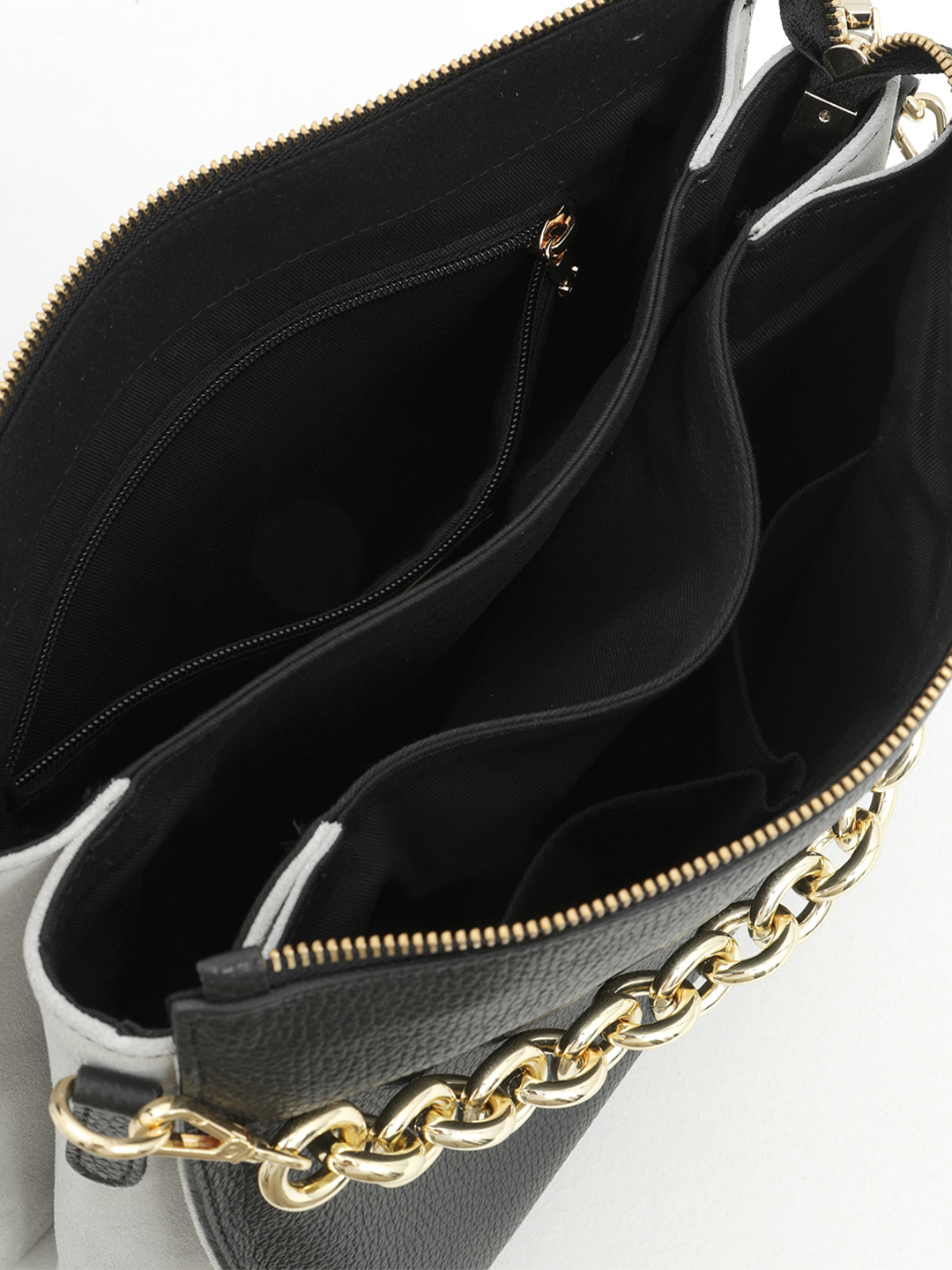 Сумка с боковыми замшевыми вставками от RIPANI в чёрном цвете