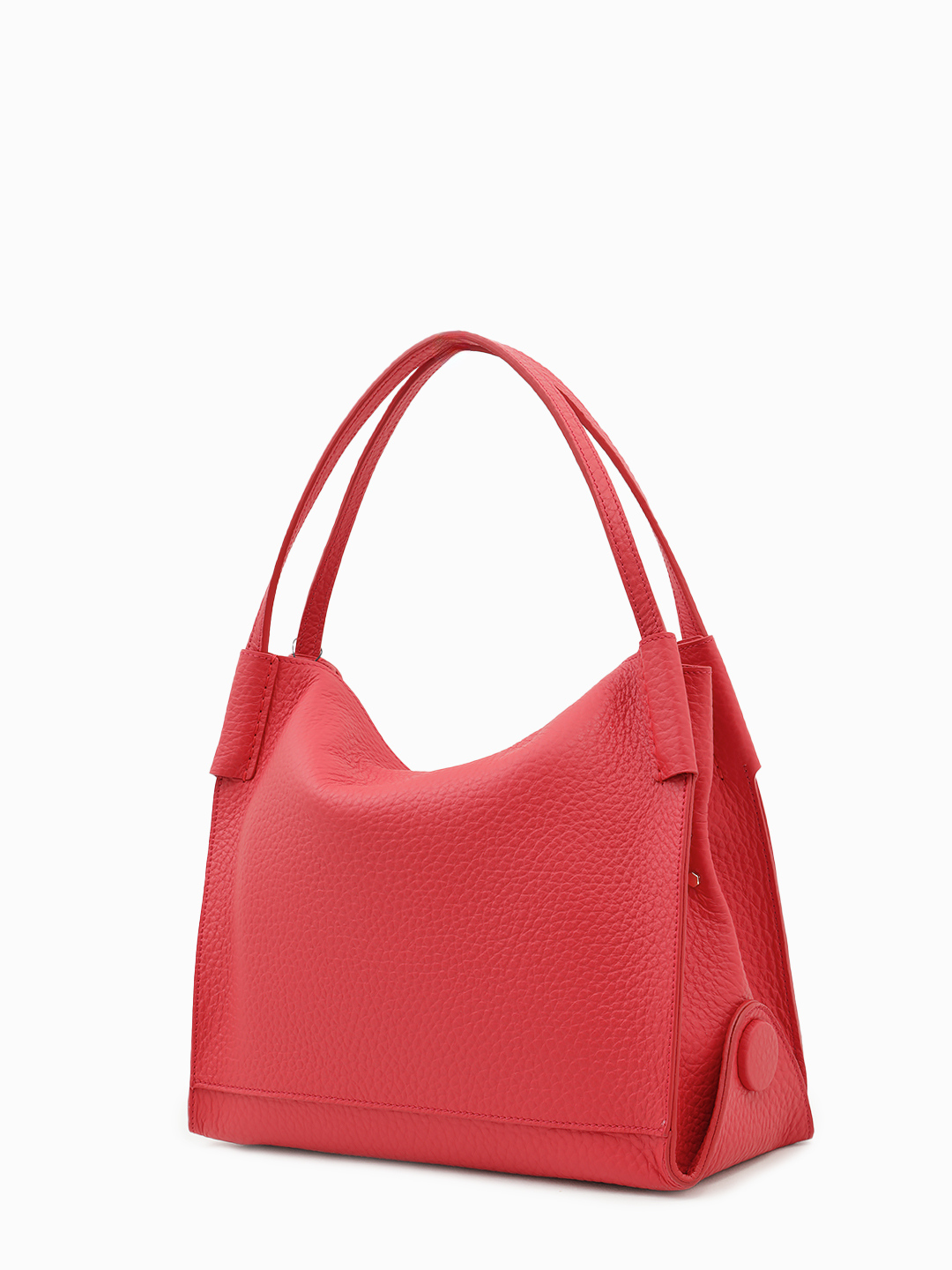 Сумка-мешок с металлической пряжкой с монограммой Gironacci в красном цвете rosso