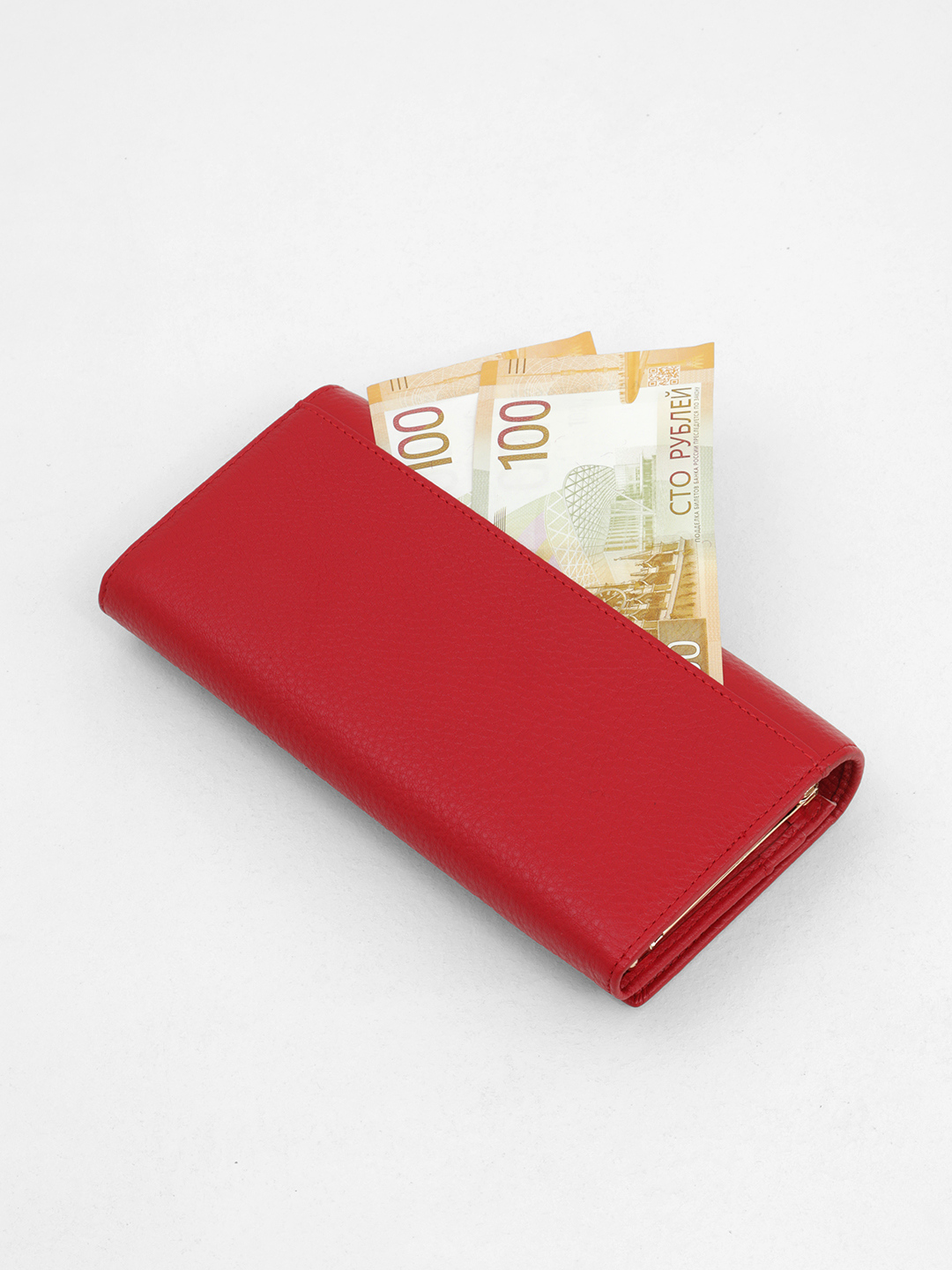 Прямоугольный бумажник с логотипом Di Gregorio красного цвета