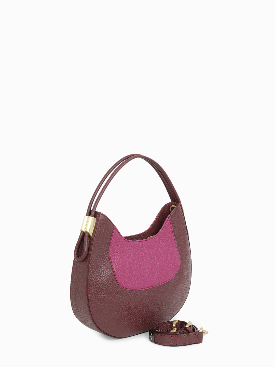 Небольшое двухцветное хобо от ARCADIA в бордово-розовом оттенке