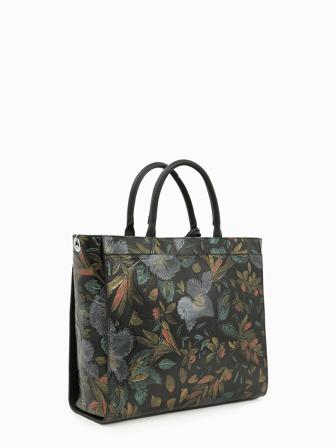 Классическая сумка от Alessandro Beato из натуральной кожи c цветочным принтом