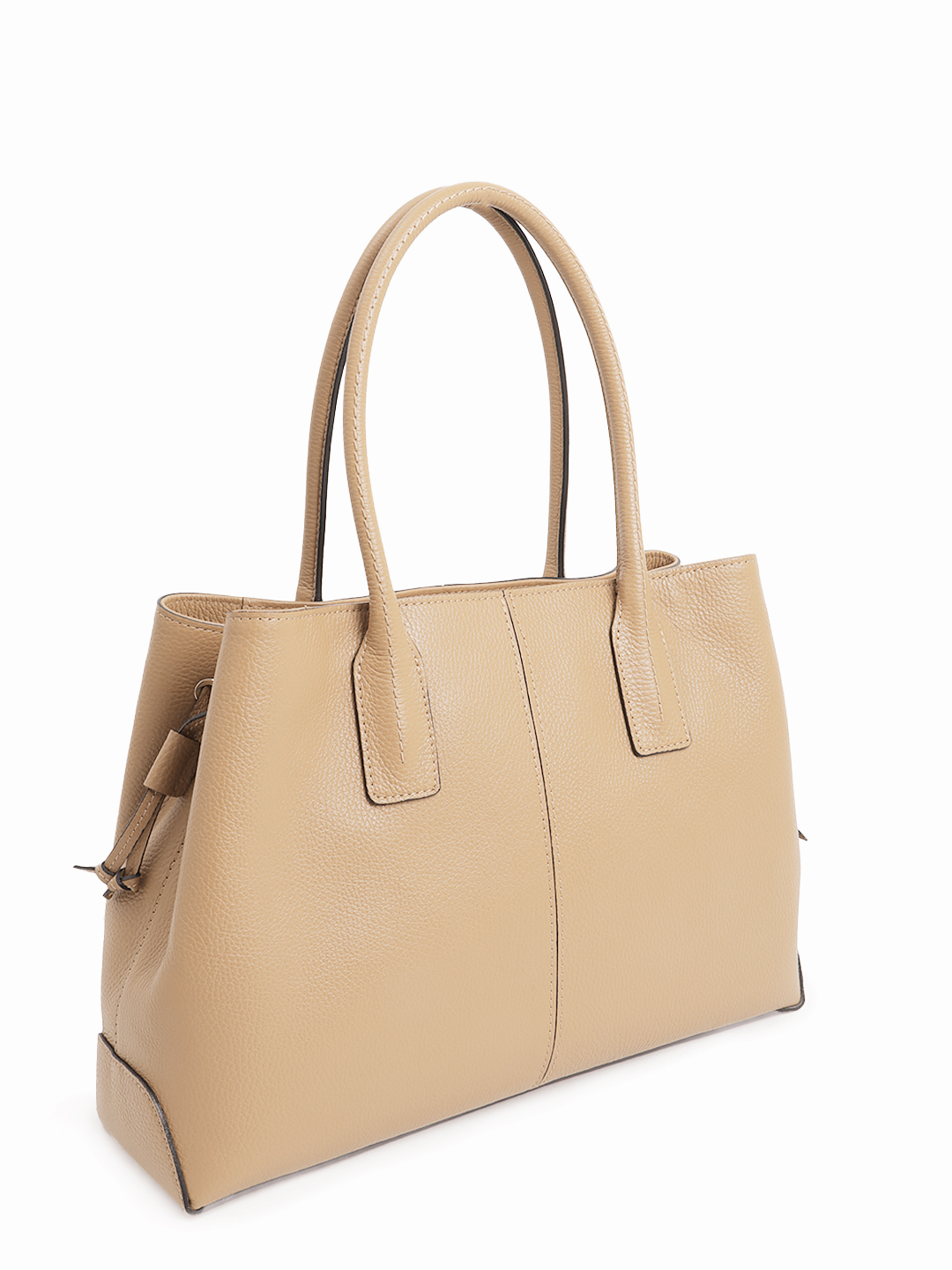 Классическая сумка с кожаной нашивкой с логотипом RIPANI в оттенке кэмел