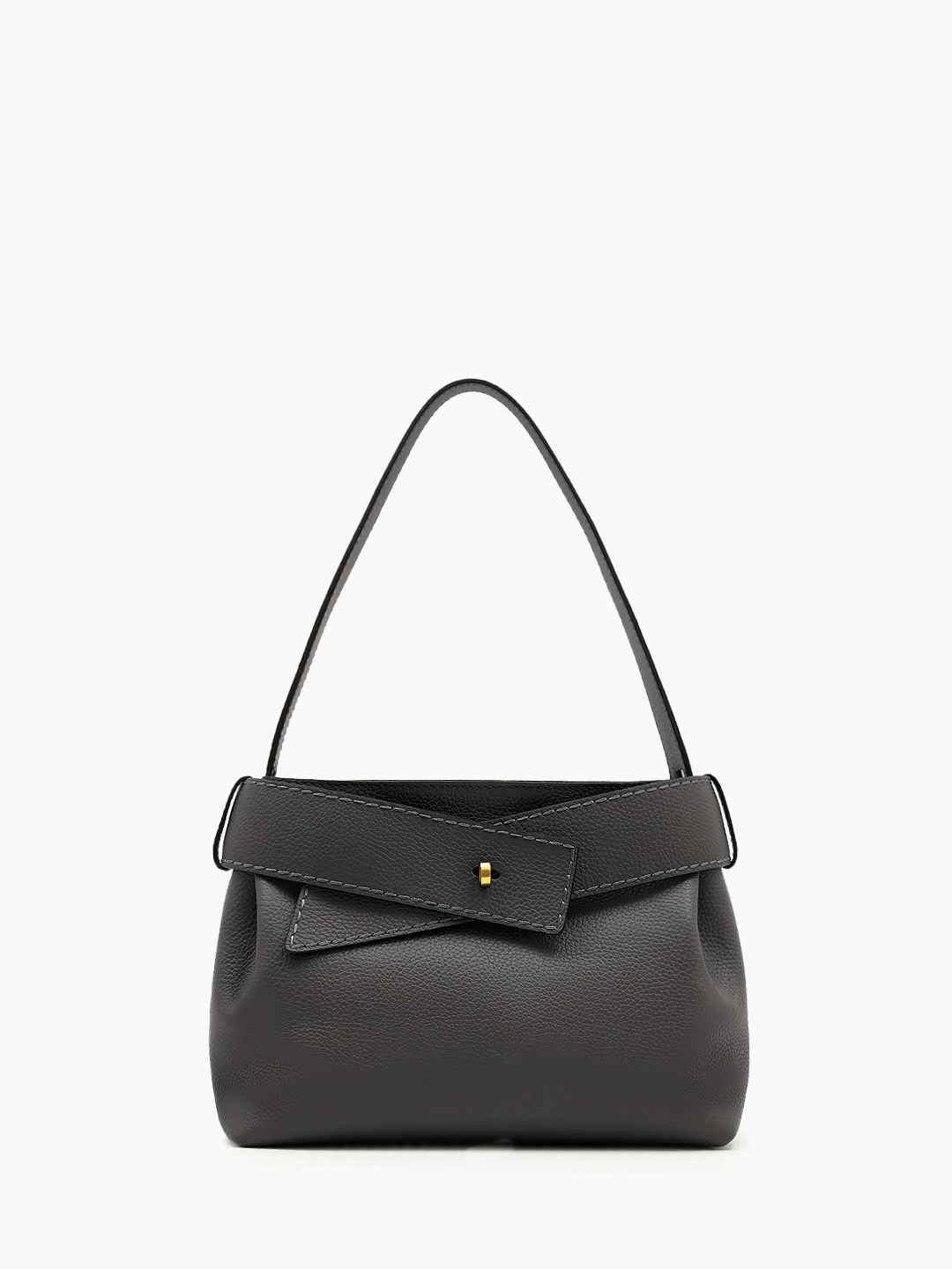Классическая сумка от Loristella в черной натуральной коже в размере S
