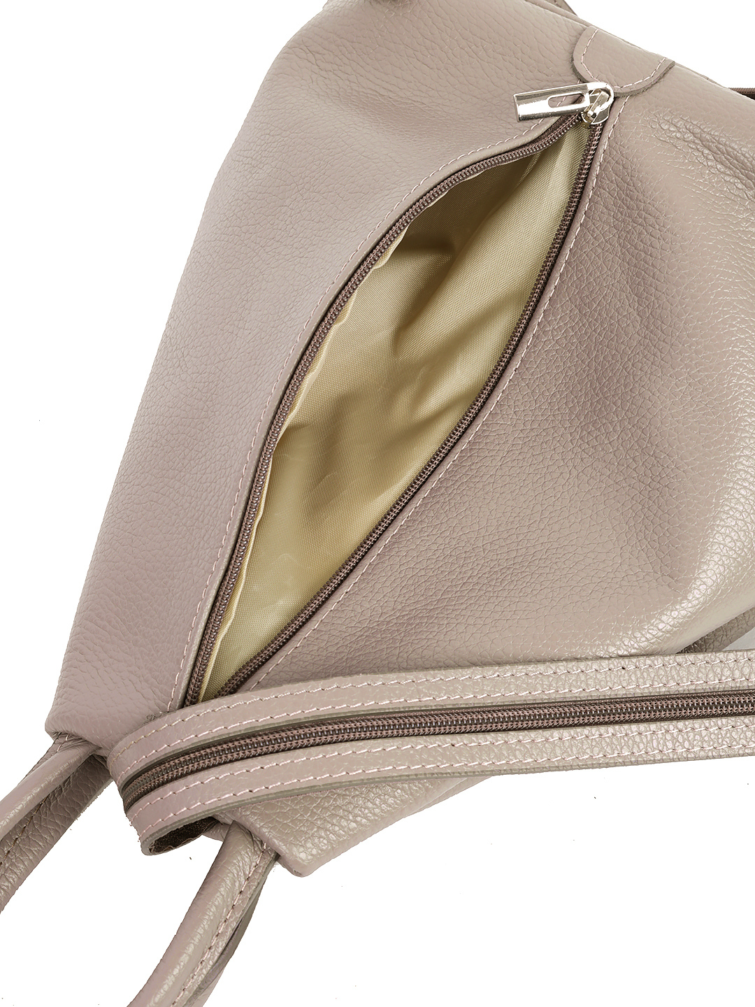 Сумка - рюкзак от BE NICE c разъёмной лямкой - молнией в цвете тауп