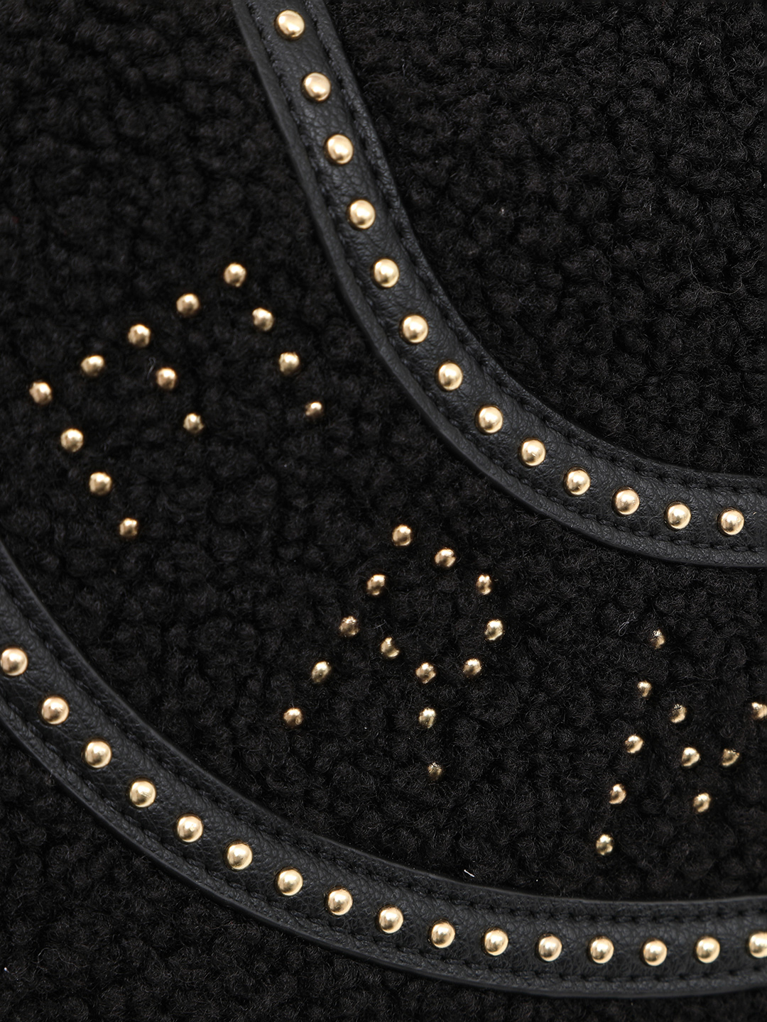 Сумка-хобо в размере "М" с надписью из металлических клёпок от ERMANNO FIRENZE чёрного цвета