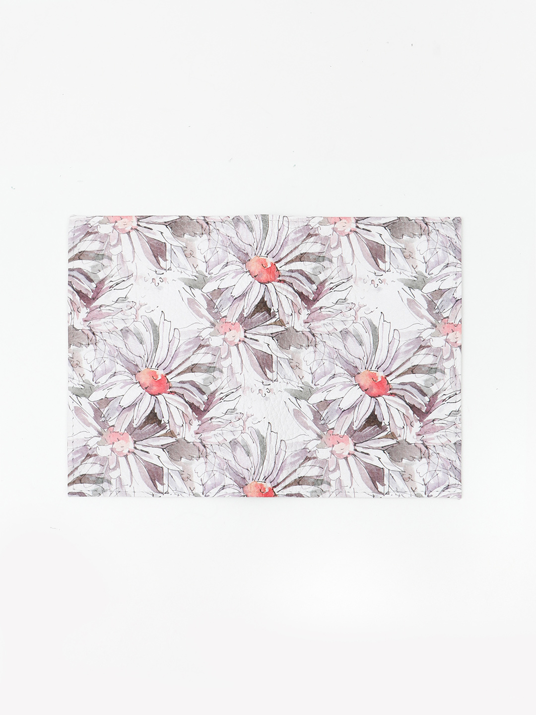 Обложка для паспорта от Alessandro Beato из натуральной кожи с принтом цветов в сиреневых тонах