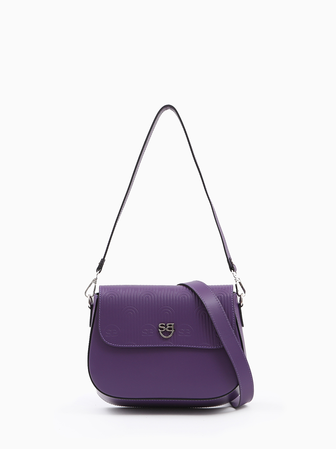 Сумка со скошенным дном и монограммой Sara Burglar в оттенке виолы