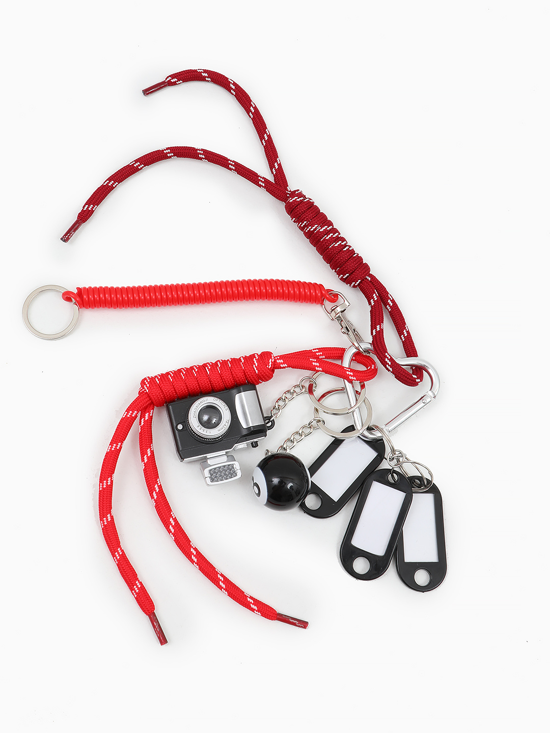 Красный брелок-подвеска на сумку с фотоаппаратом