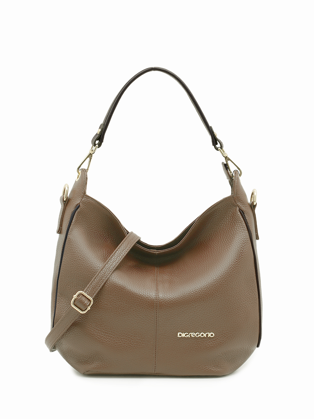 Сумка-мешок в размере М от Di Gregorio в цвете тауп