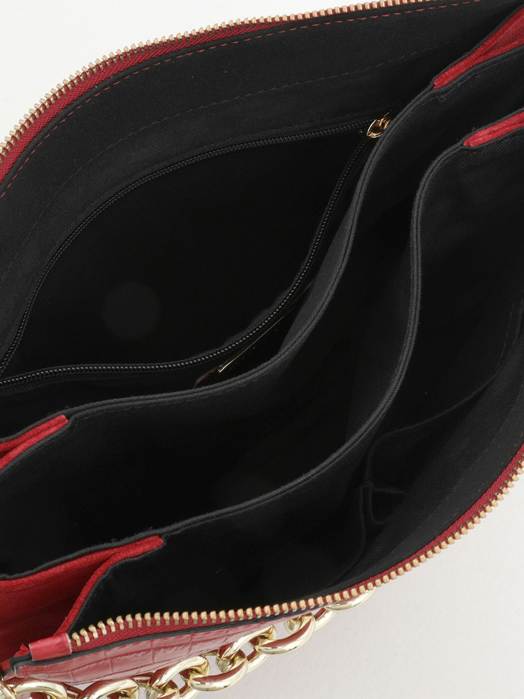 Сумка с боковыми замшевыми вставками от RIPANI в красном цвете