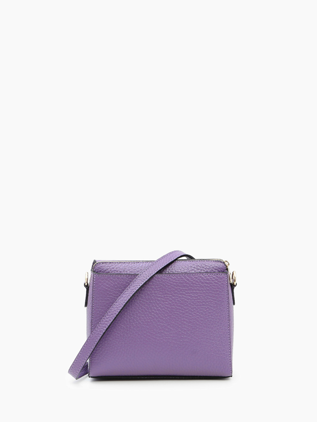 Кросс-боди на плечо с тремя отделениями и круглой фирменной фурнитурой от FOLLE в сливовом оттенке