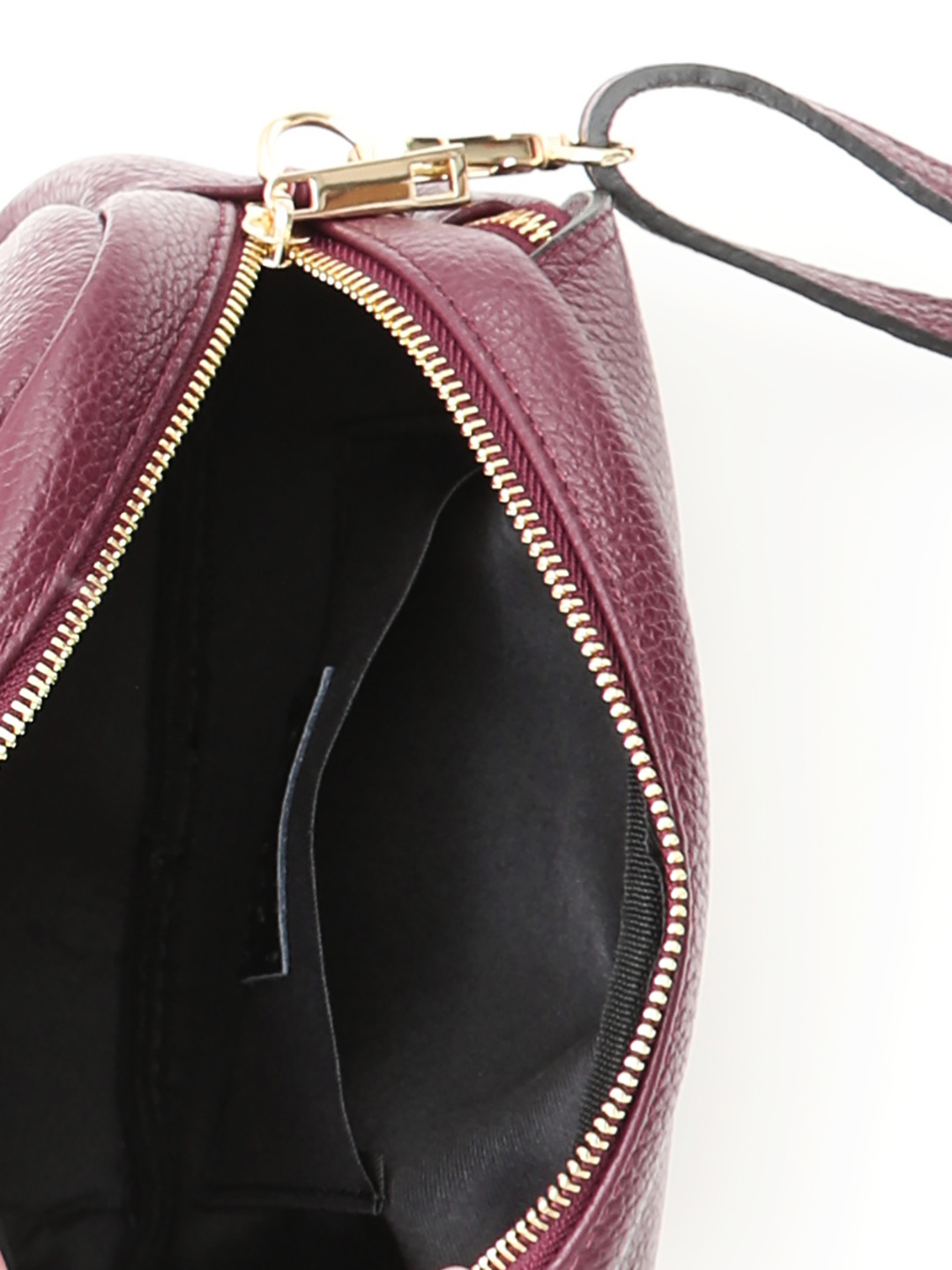 Кросс-боди c клапаном с фирменной круглой фурнитурой от FOLLE в бордовом цвете