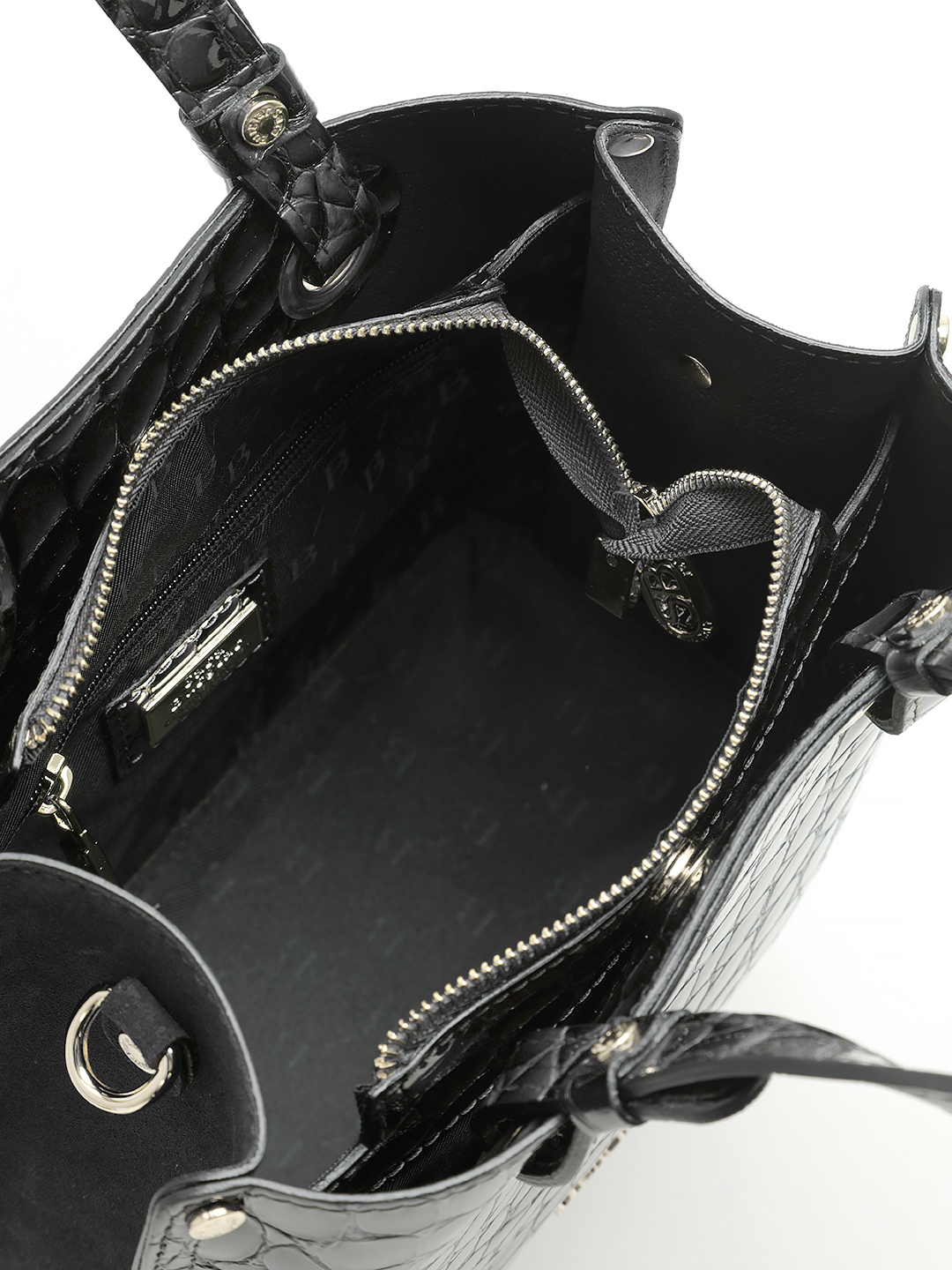 Тоут из натуральной лаковой кожи от Sara Burglar в сером цвете