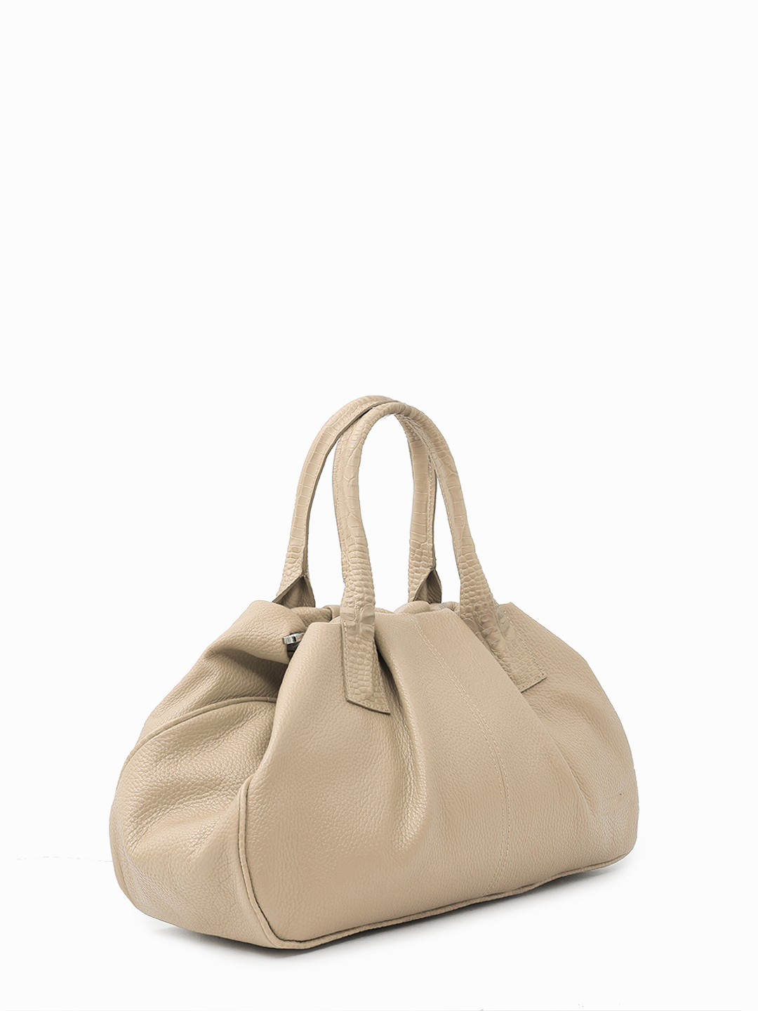  Сумка Pouch с двумя ручками от Di Gregorio оттенка капучино