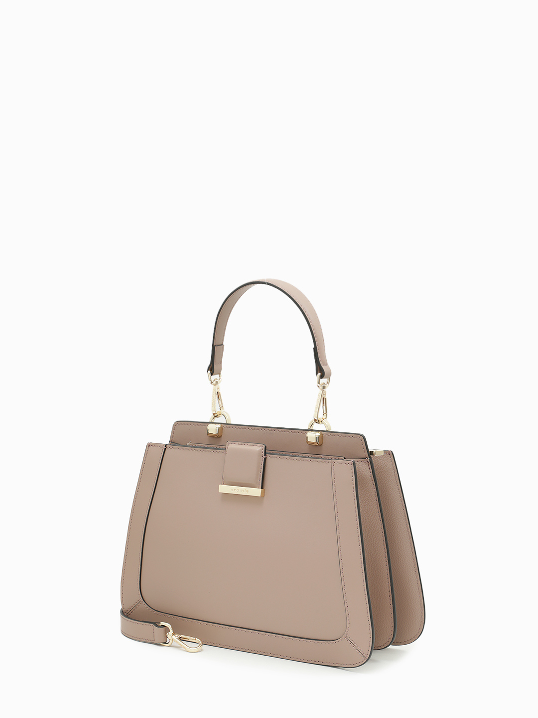 Тоут жесткой формы MARIKA из натуральной кожи с двумя отделениями от CROMIA в бежево-розовом цвете