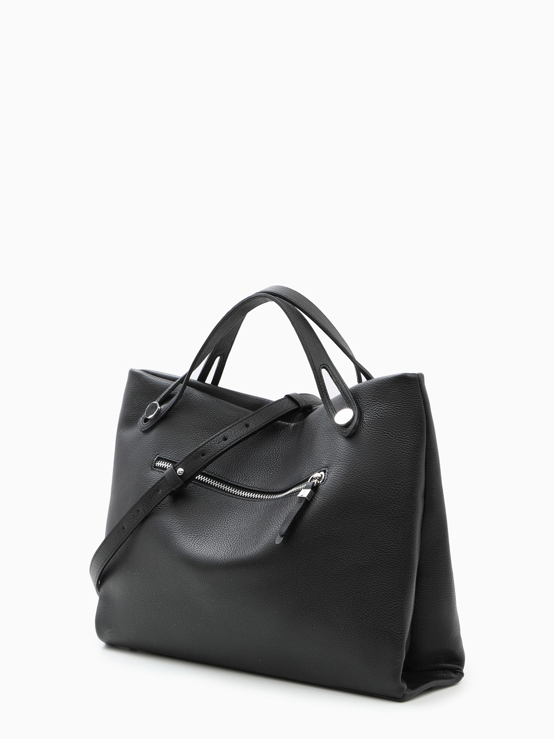 Классическая деловая сумка от KELLEN из натуральной кожи черного цвета