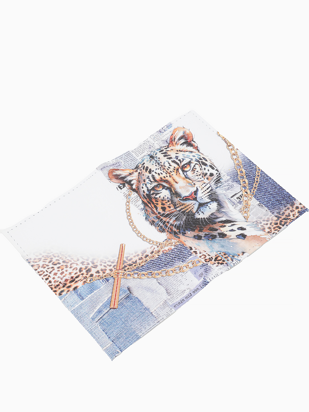 Обложка для паспорта от Alessandro Beato из натуральной кожи с принтом леопарда